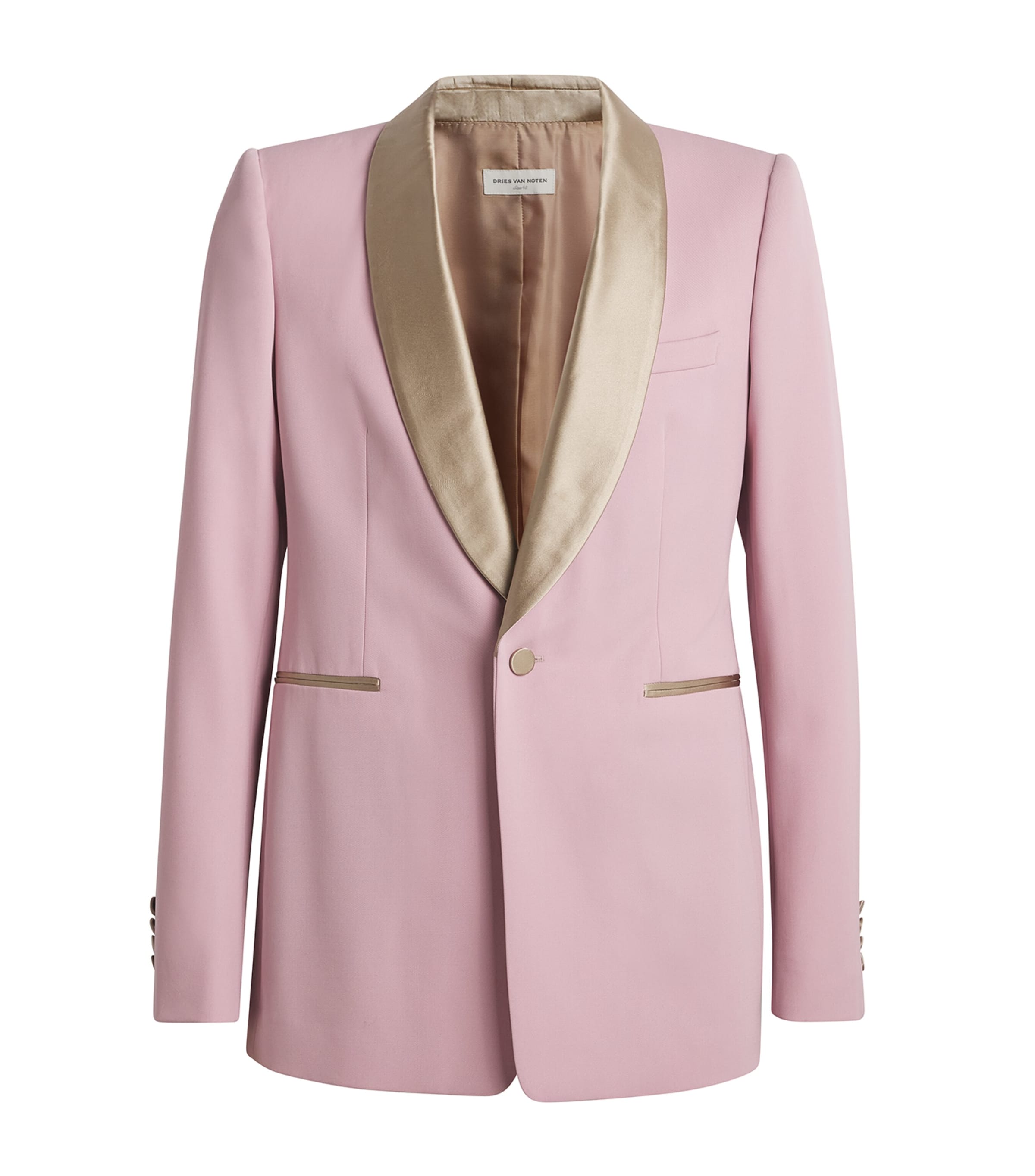 Dries Van Noten Wool-silk Jacket In Pink