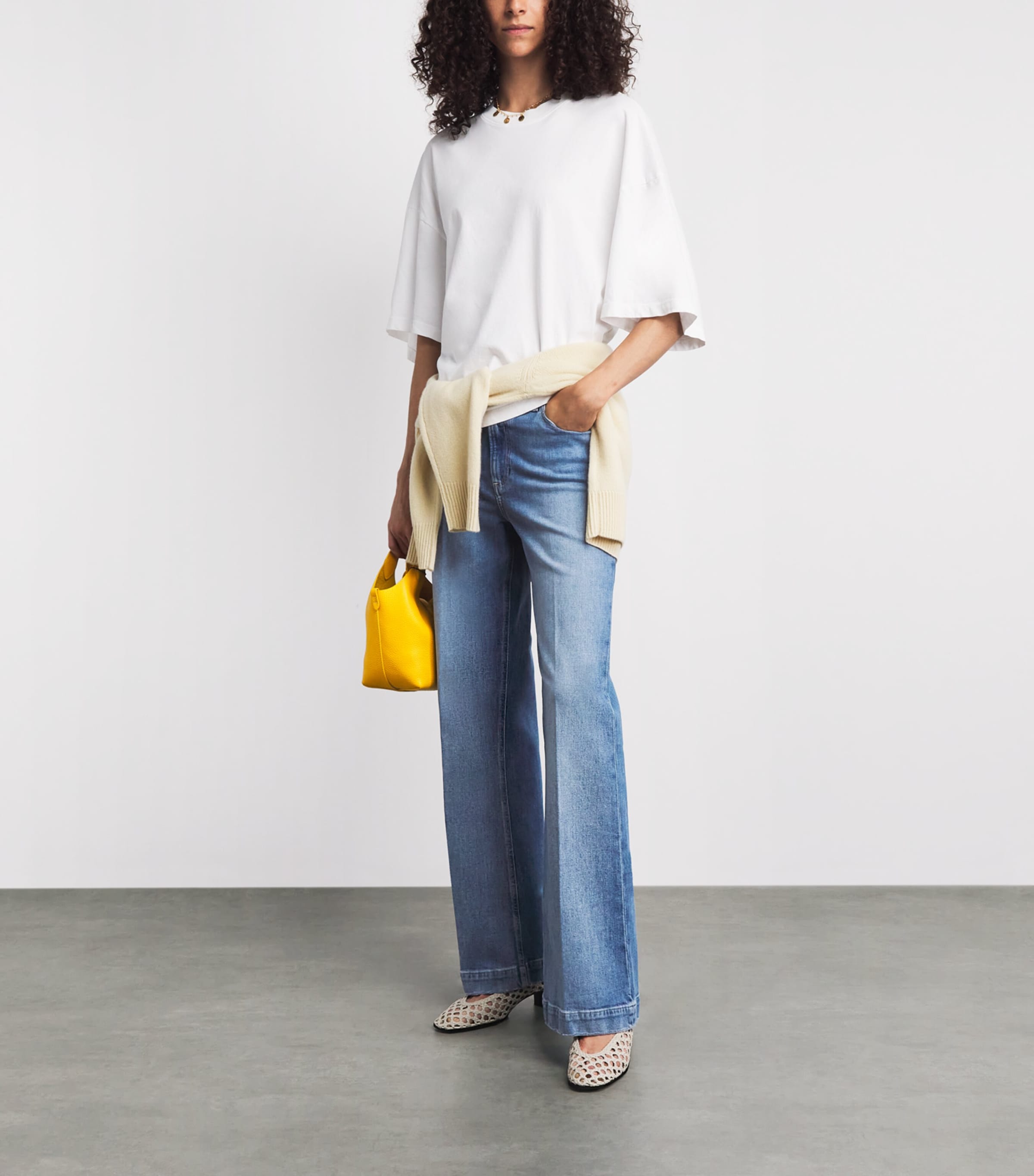 PAIGE Womens Leenah Wide-Leg Jeans Poet Image 2