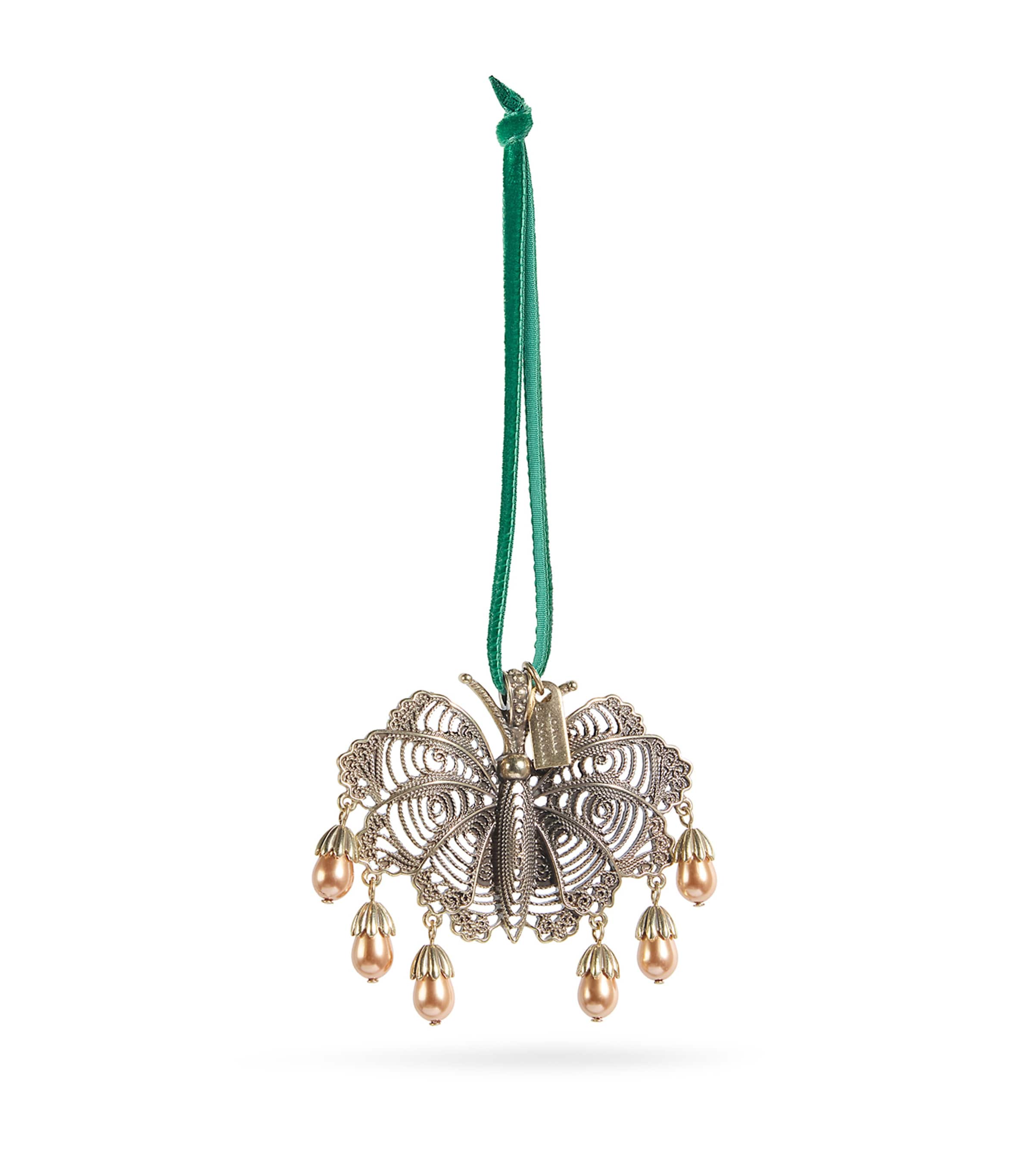 Joanna Buchanan Lace Butterfly Tree Decoration In Green