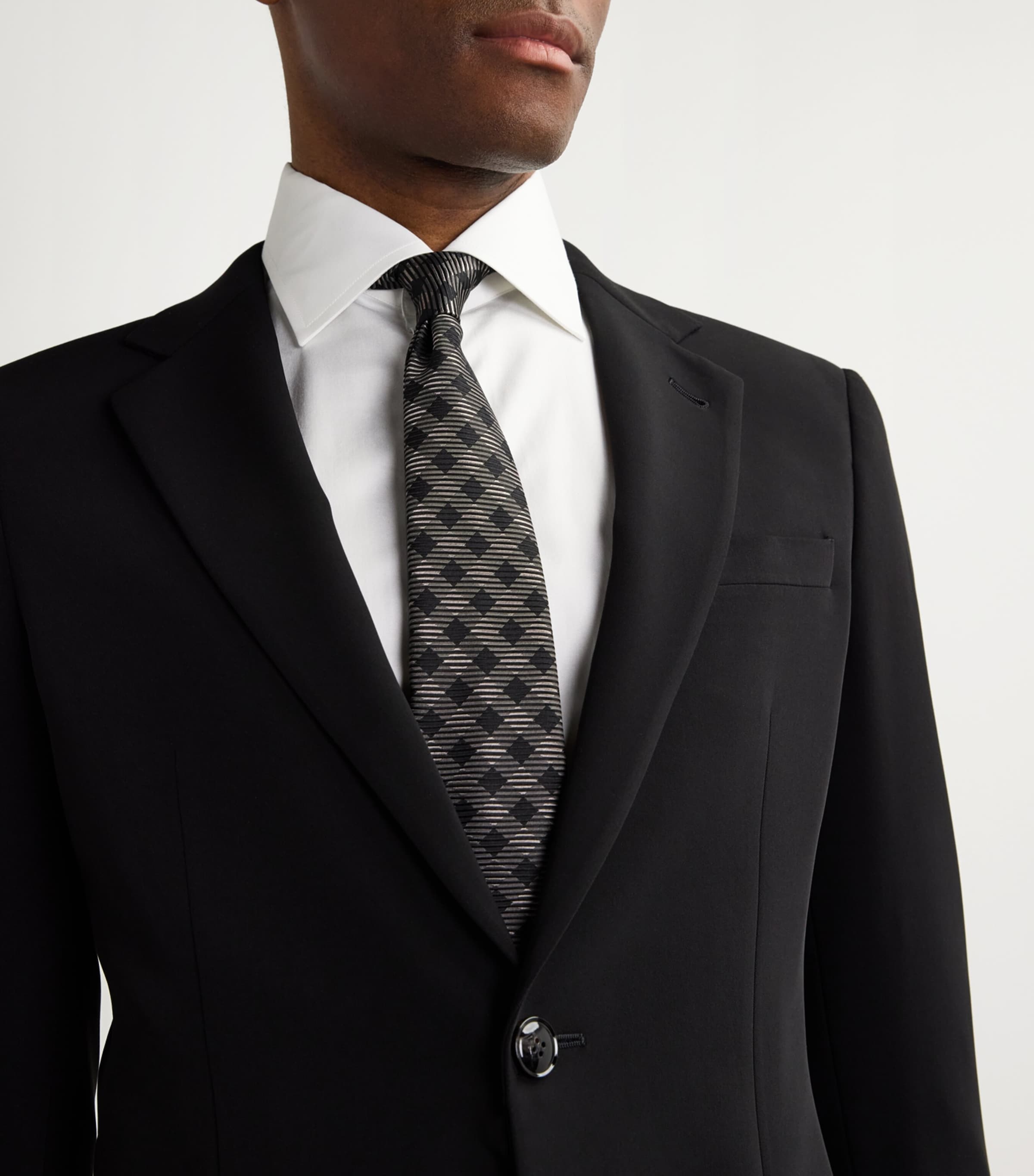 Silk Jacquard Check Tie 17 Image 3