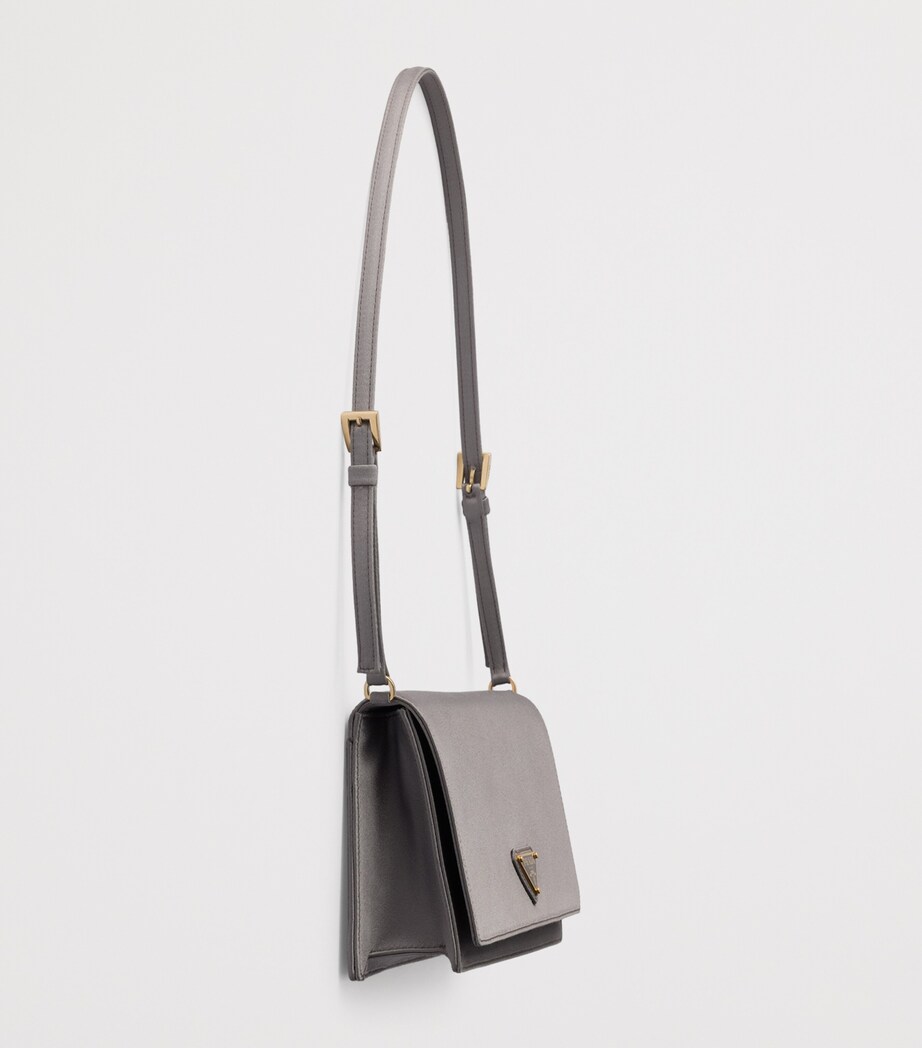 Prada Mini Satin Shoulder Bag Grey Image 5