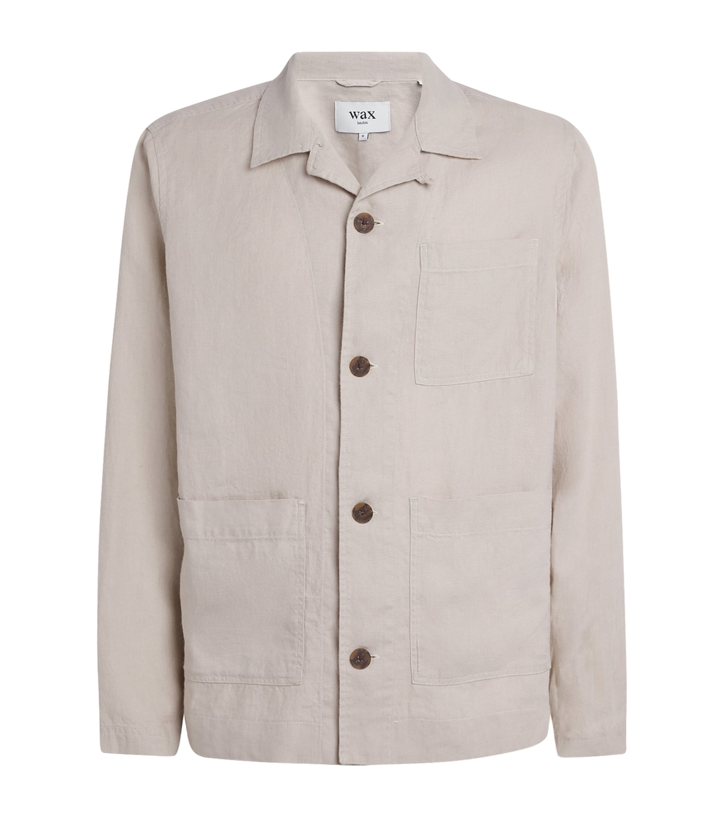 Wax London Linen Kimpton Overshirt Natural Image 1