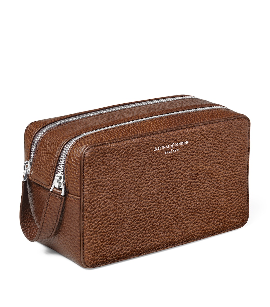 Leather Mount Street Toiletries Bag TOBACCO Image 1