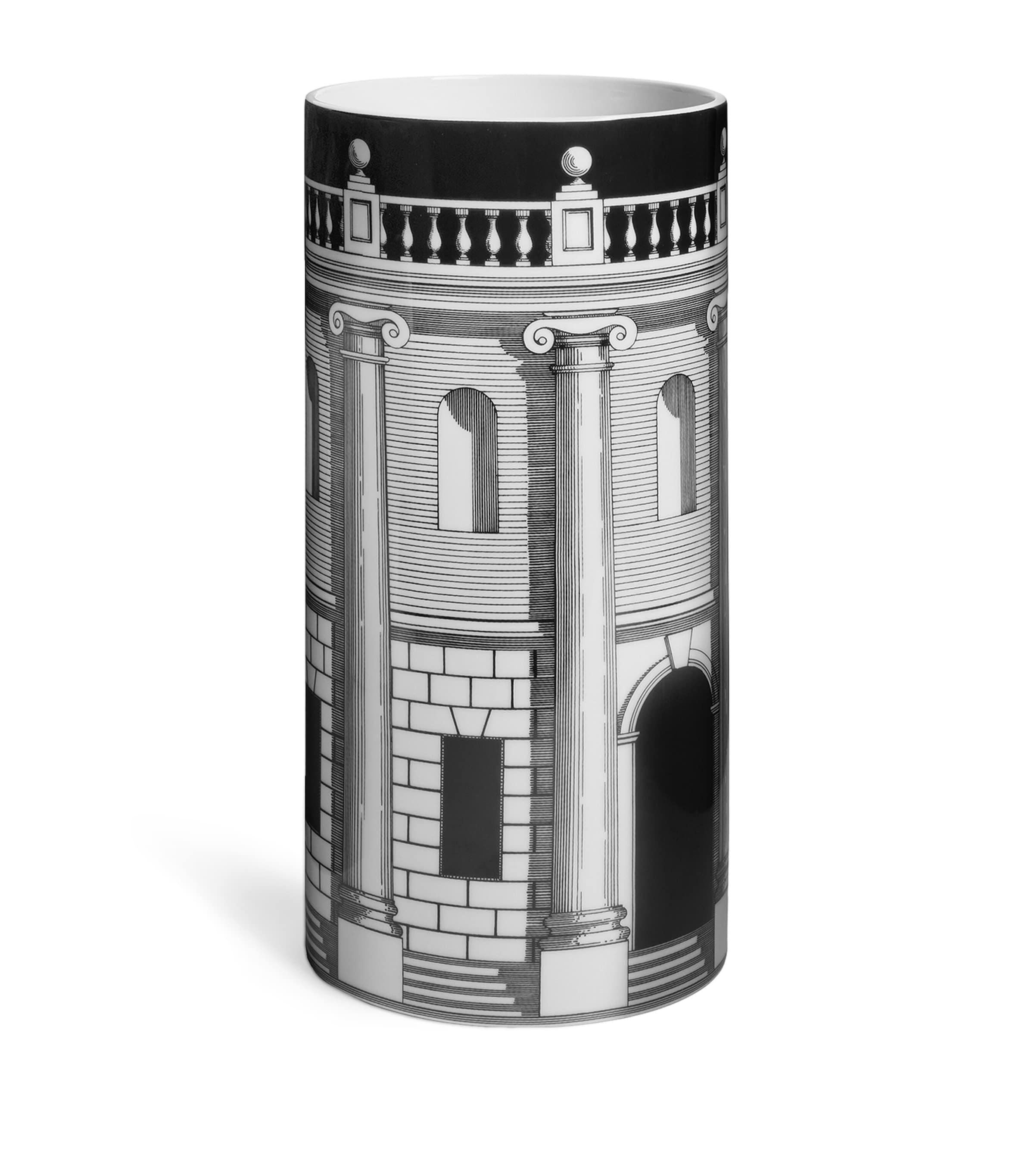 Fornasetti Medium Porcelain Casa con Colonne Vase (32cm) Image 2