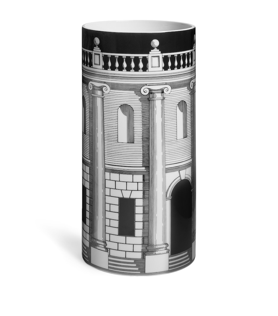 Fornasetti Medium Porcelain Casa con Colonne Vase (32cm) Image 2