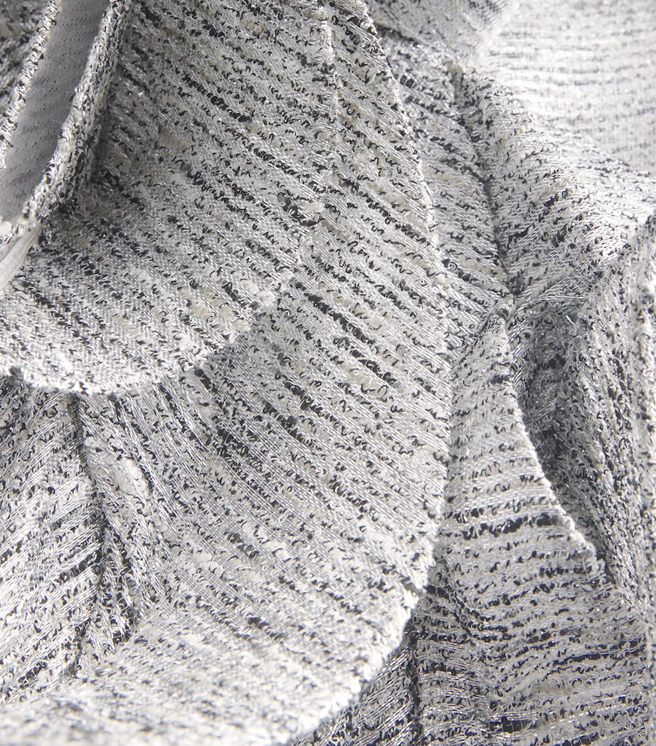 Maticevski Womens Tweed Satellite Wave Gown Silver Fleck Image 5