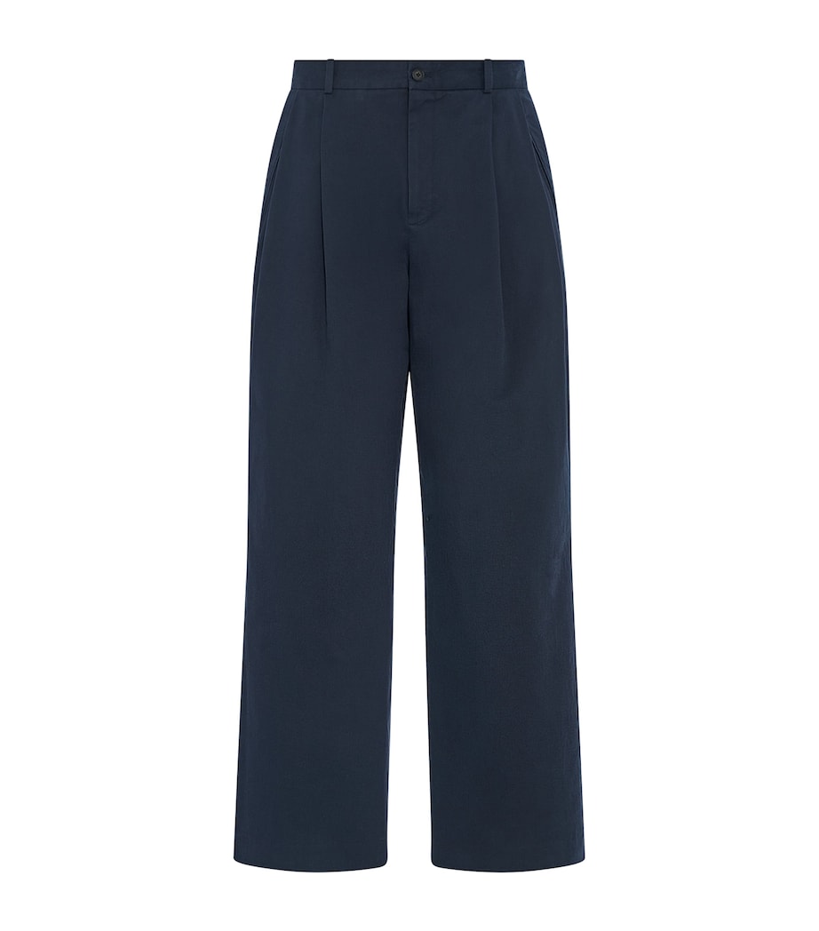 The Row Mens Tibor Cotton-Cashmere Trousers Anthracite Image 1