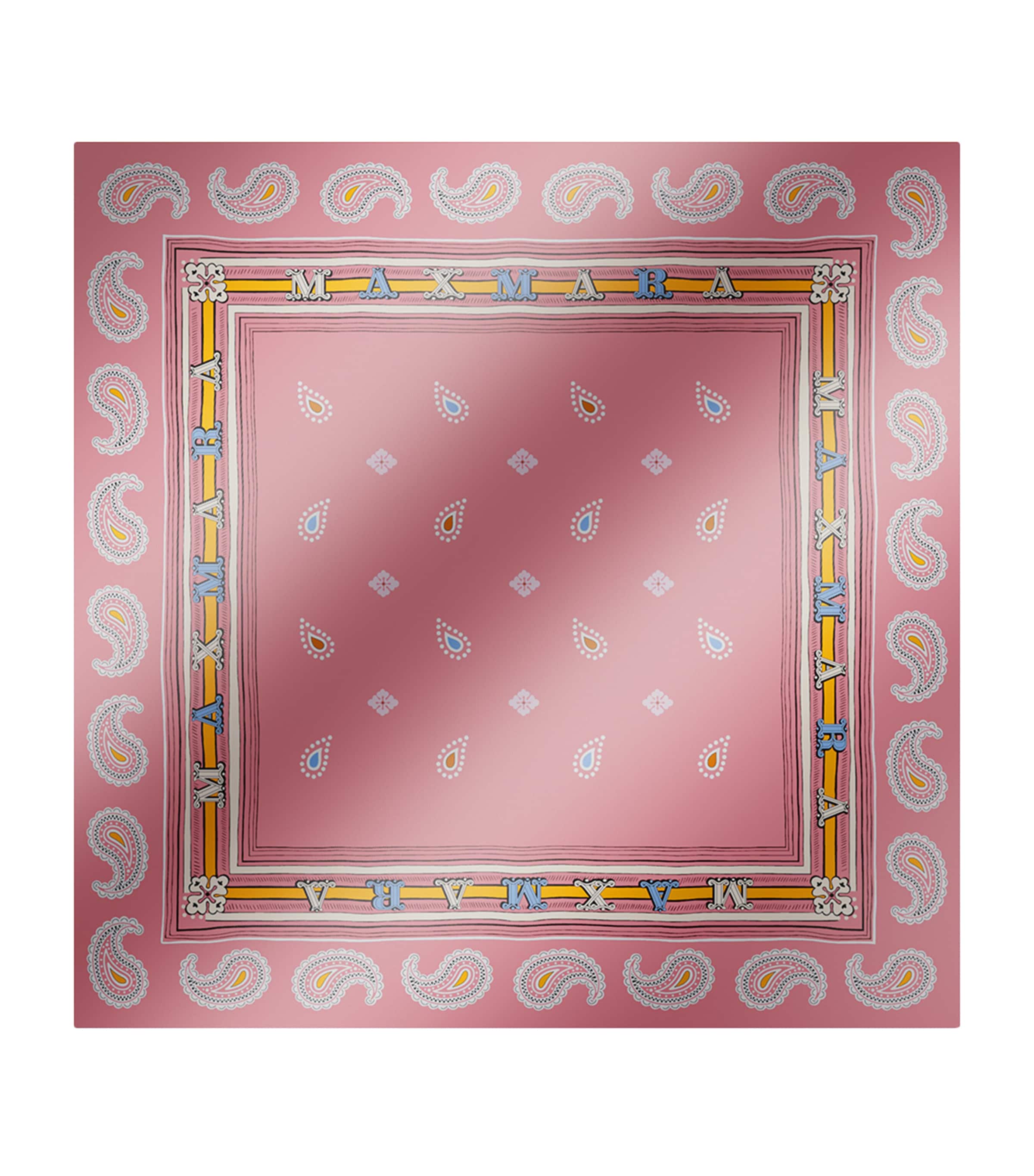 Max Mara Silk Printed Scarf Beige Pink Image 1