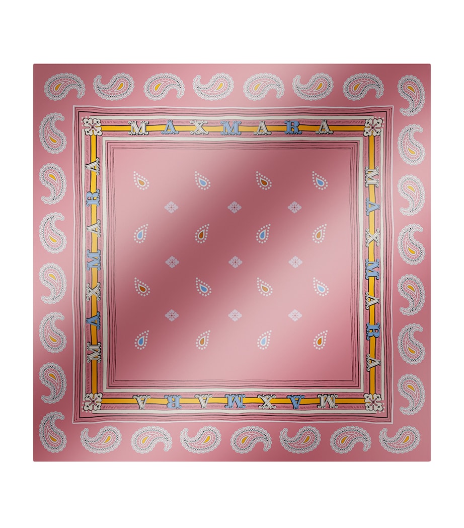 Max Mara Silk Printed Scarf Beige Pink Image 1