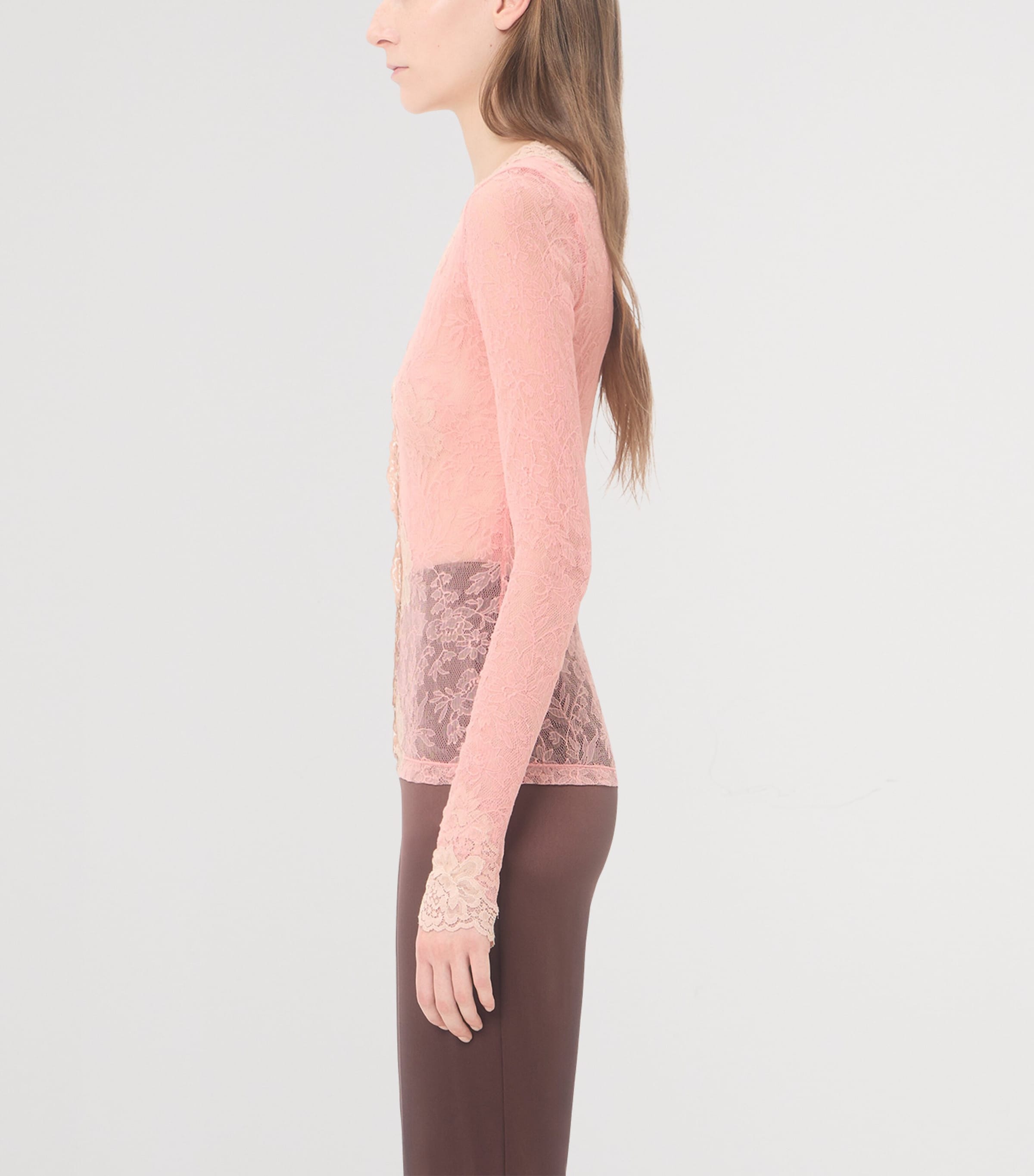 Valentino Womens Lace V-Neck Cardigan Image 3