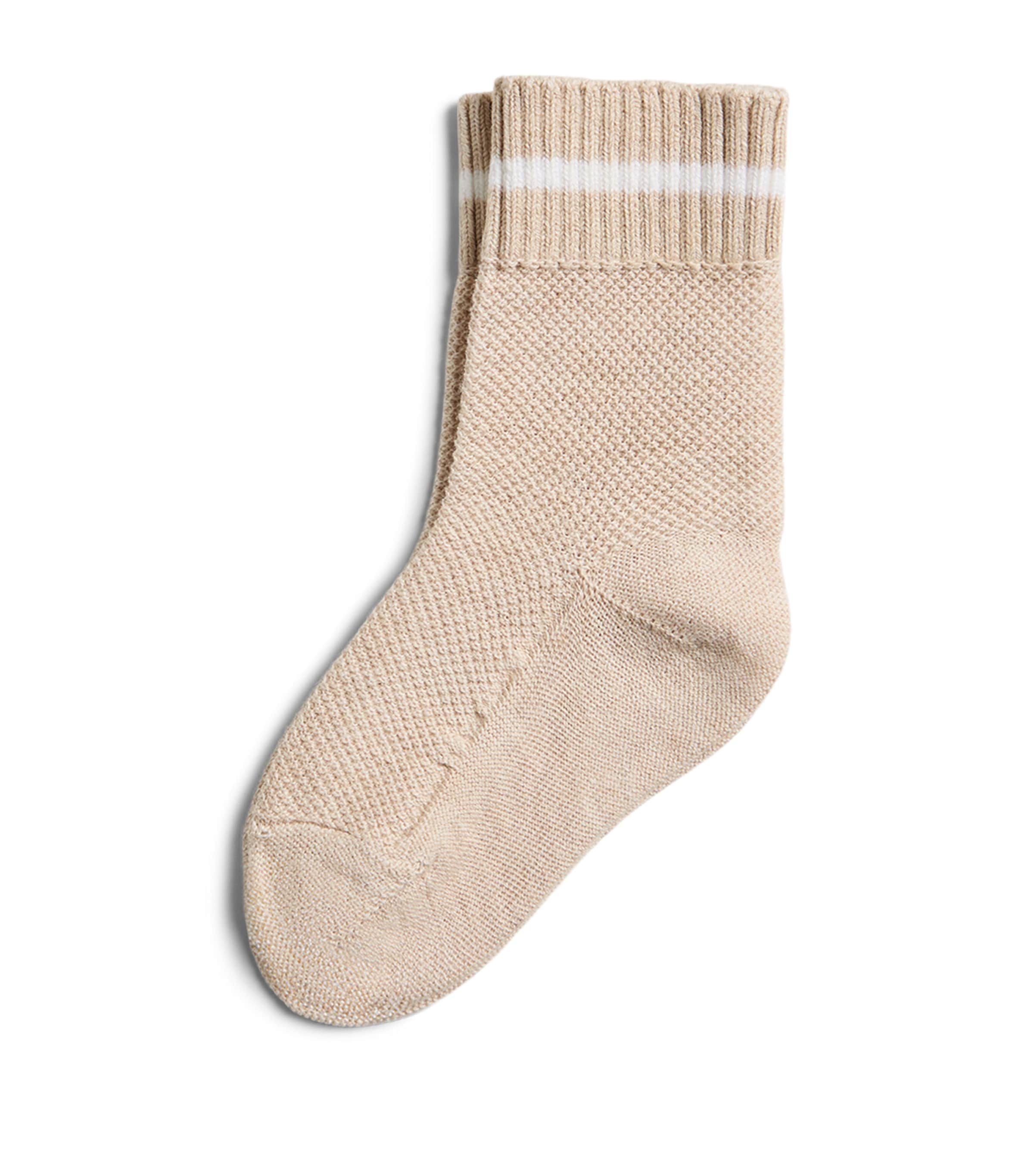 Brunello Cucinelli Kids' Cotton Socks In Sand