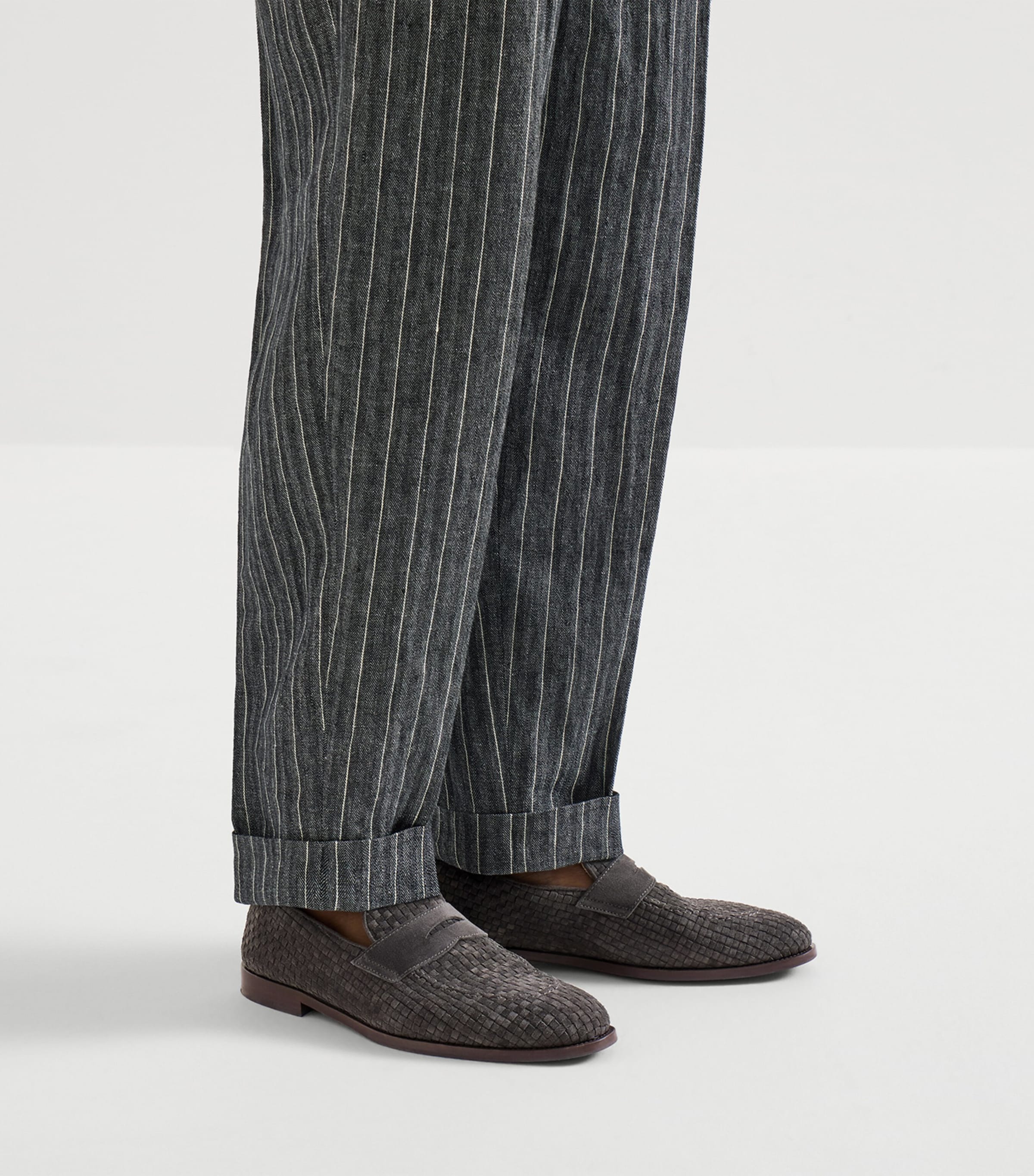 Brunello Cucinelli Suede Woven Loafers Image 5