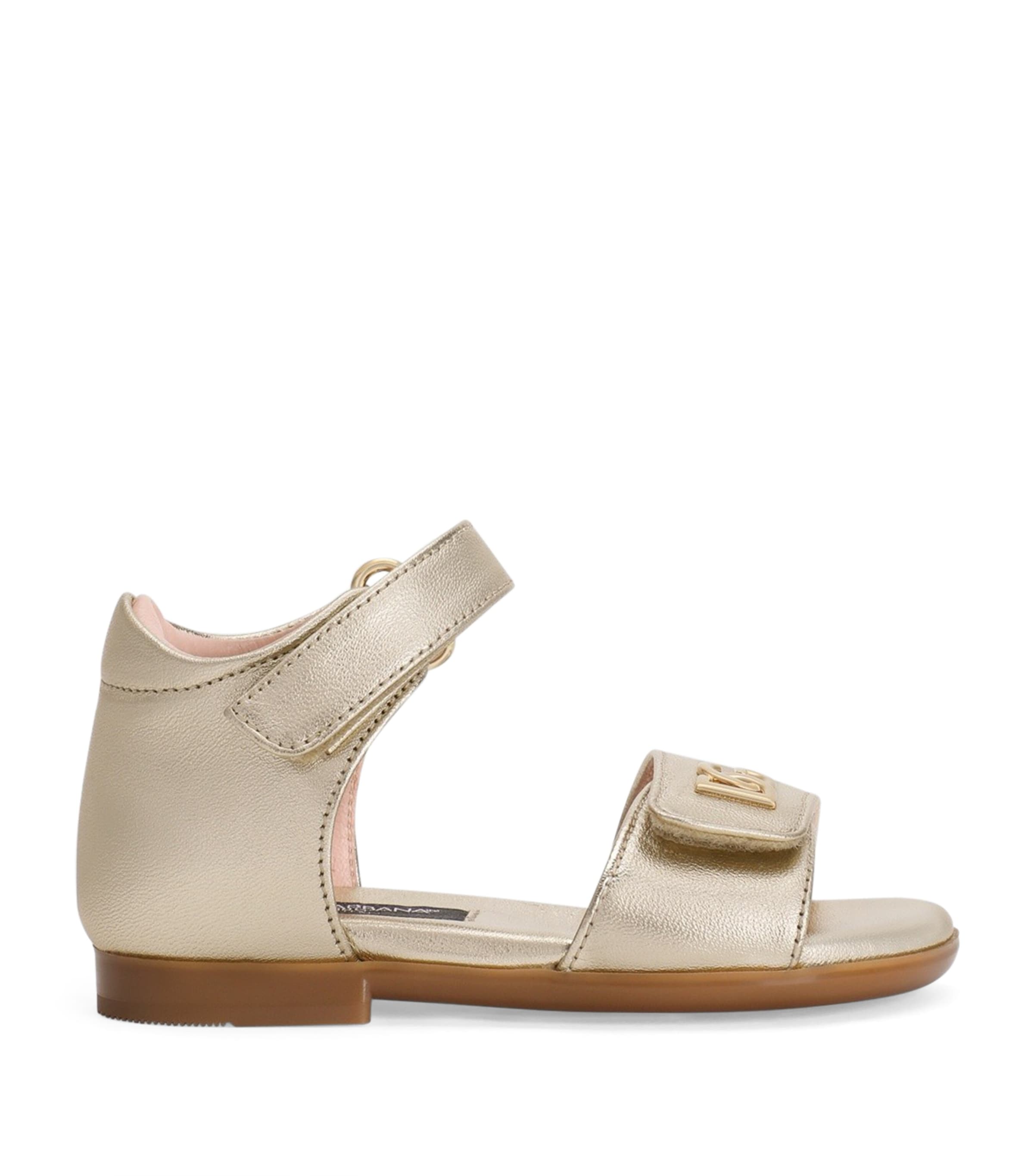 Dolce&Gabbana Kids Metallic Leather Sandals Image 1