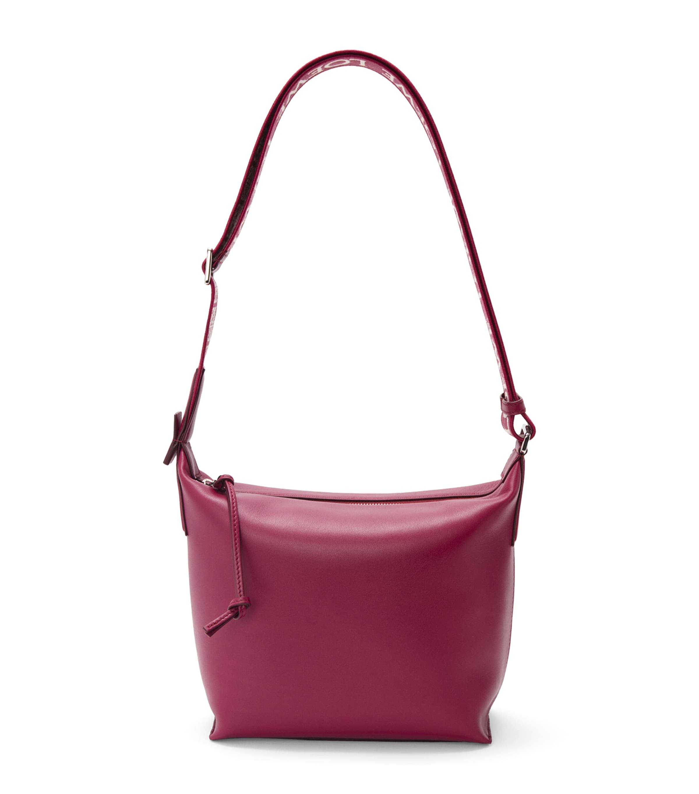 Loewe Leather Cubi Shoulder Bag In Red