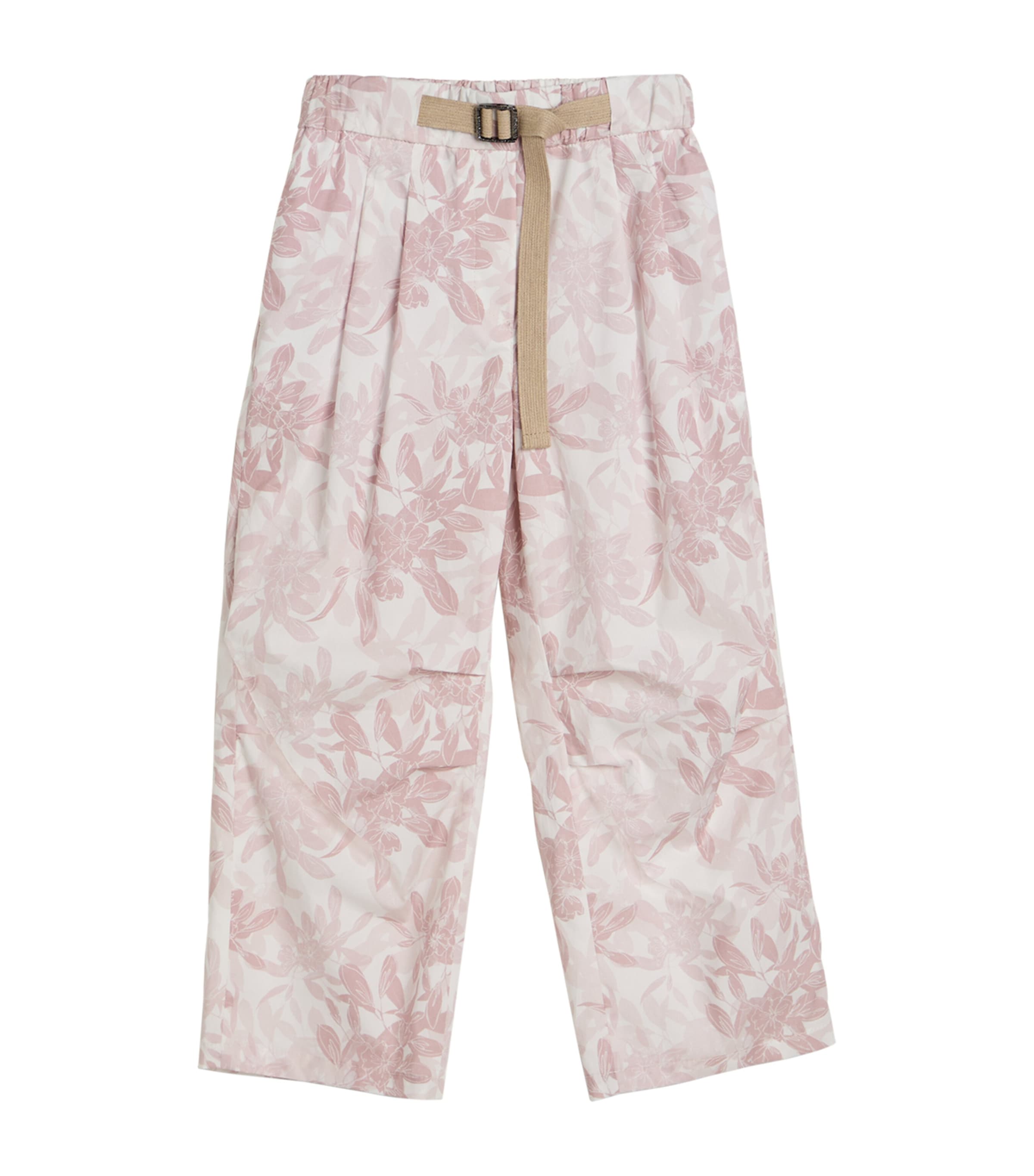 Brunello Cucinelli Floral-print Trousers In Pink