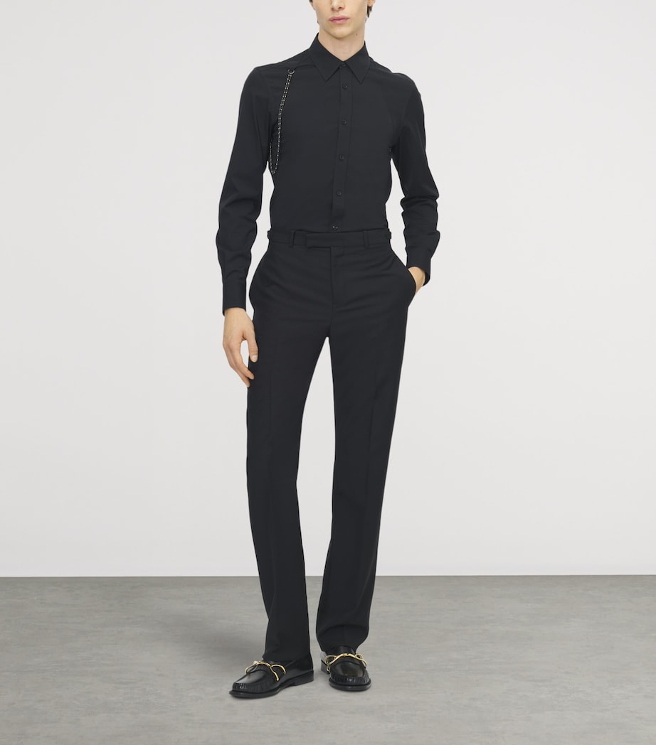 McQueen Mens Chain-Embellished Shirt Image 2