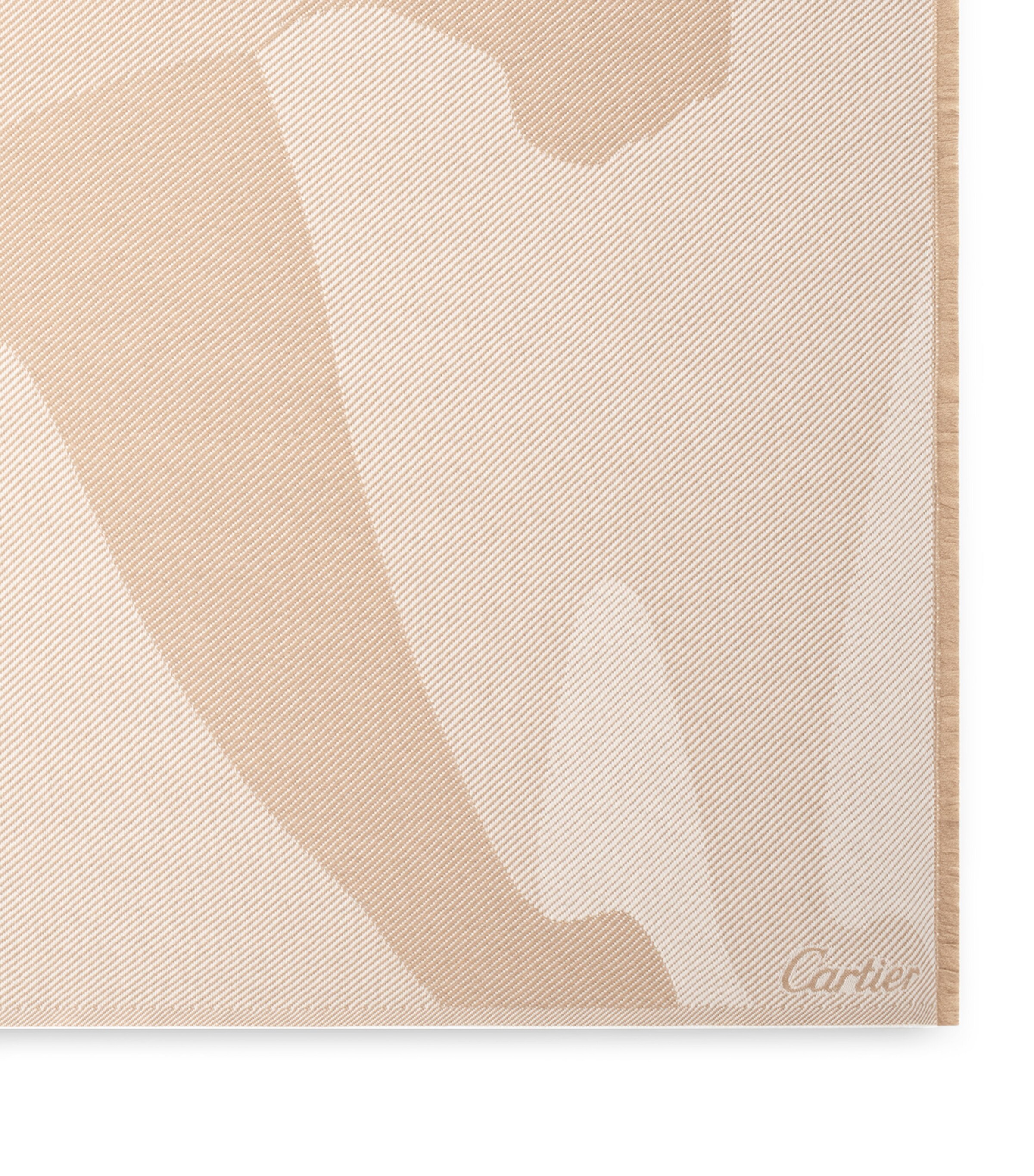 Cartier Wool-Cashmere Panthère de Cartier Blanket (190cm x 140cm) Beige Image 4
