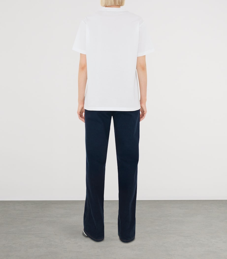 Cotton Check-Pocket T-Shirt WHITE Image 4