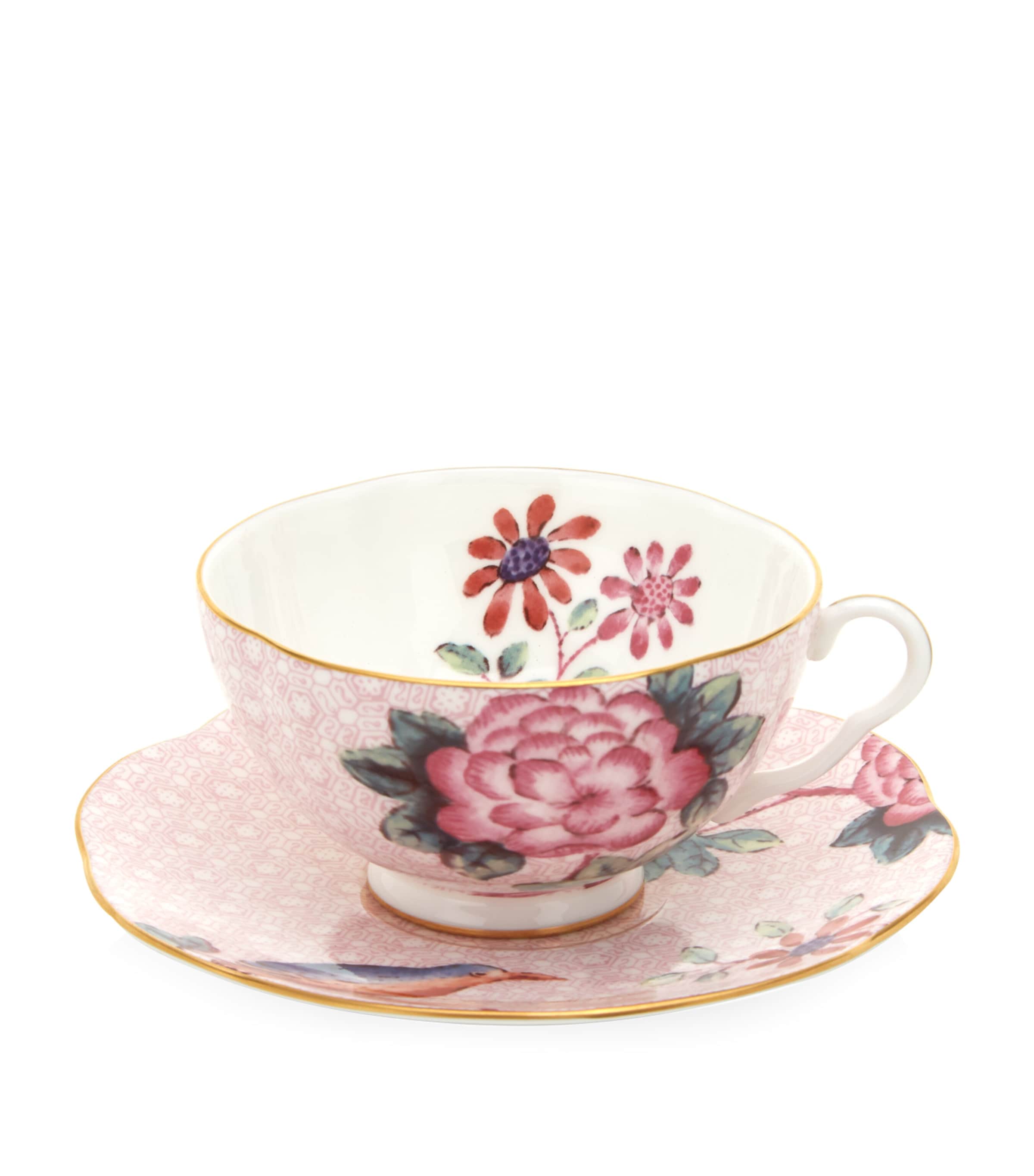 Cuckoo Teacup and Saucer PINK Image 2