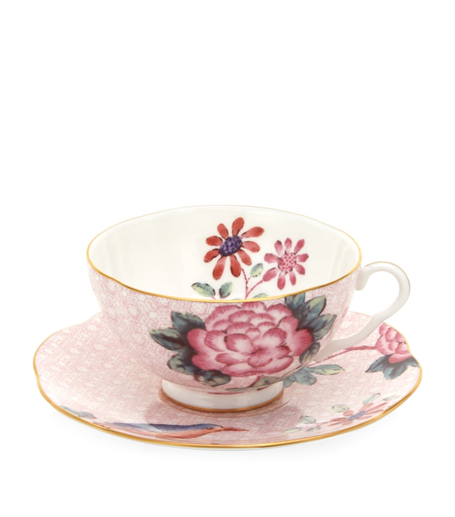 Cuckoo Teacup and Saucer PINK Image 2