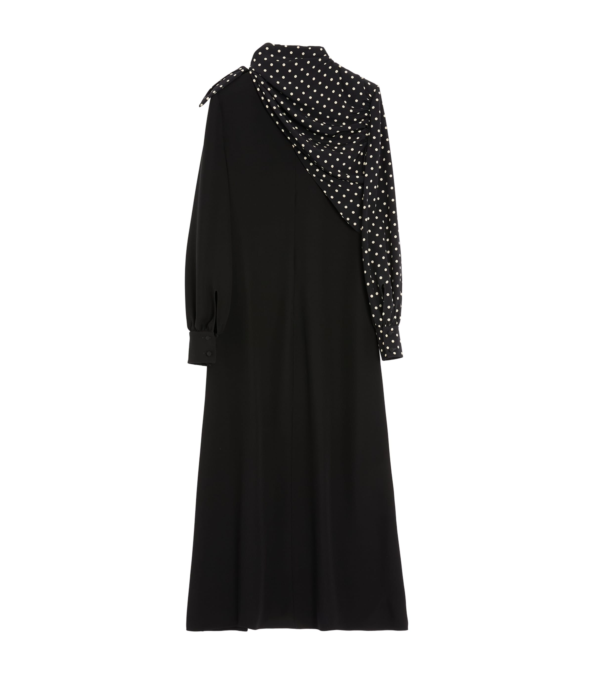 Silk Polka-Dot Midi Dress TB1 Image 2
