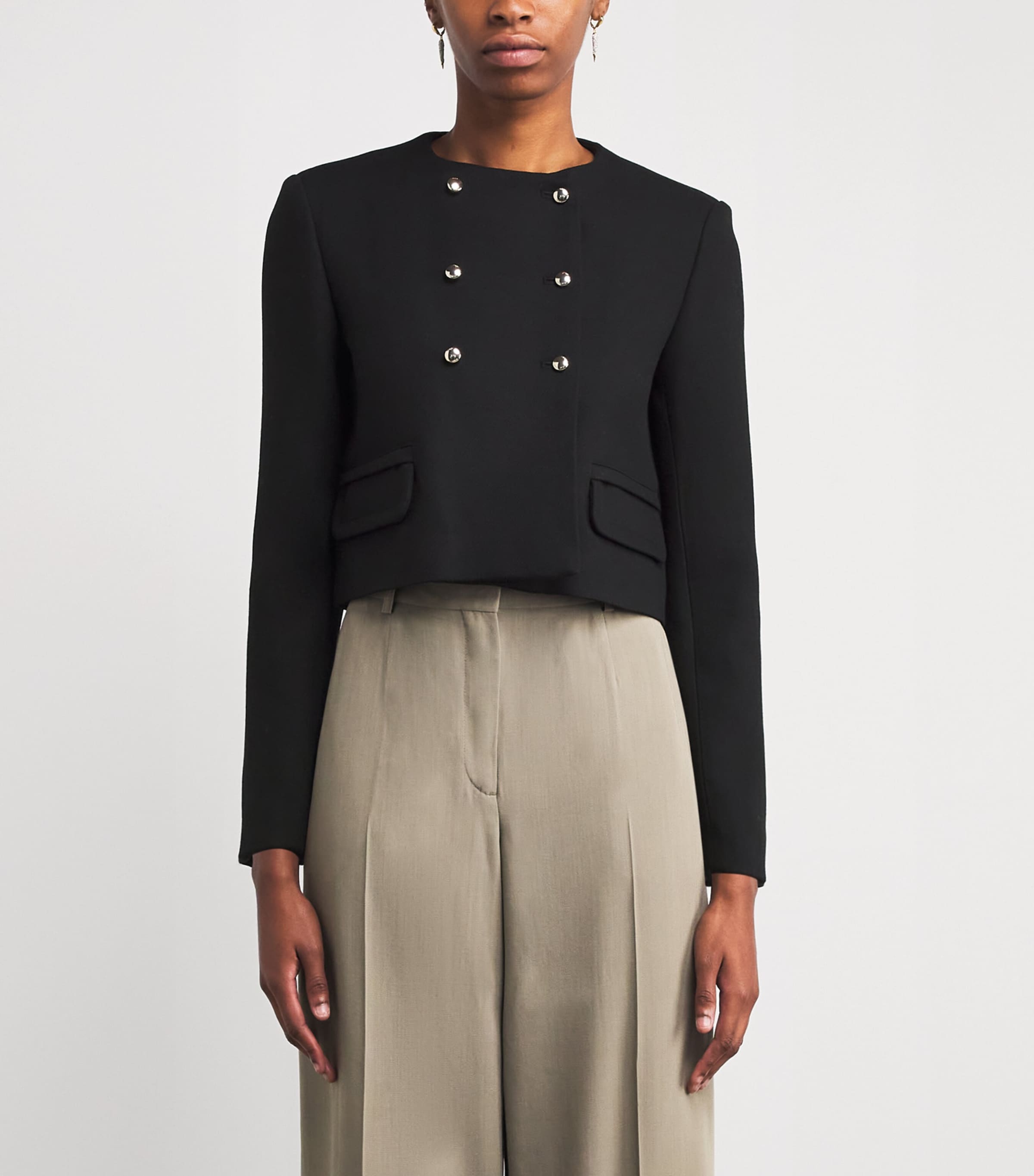 Cropped Spencer Jacket BLACK Image 3