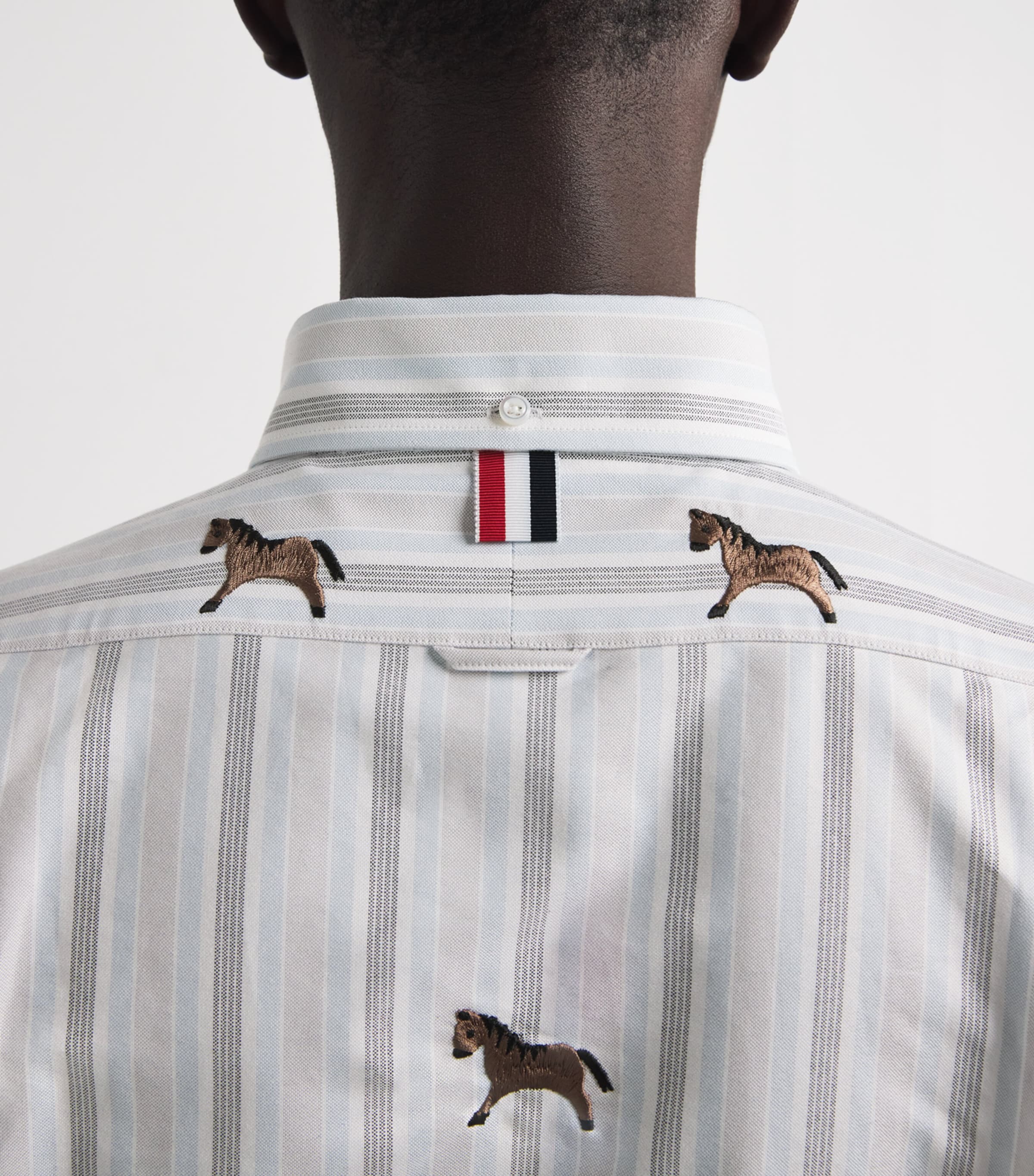 Cotton Embroidered Oxford Shirt MEDIUM BLUE Image 6