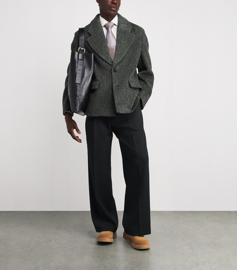 Argento Overcoat SPOTTED BLACK WOOL Image 2