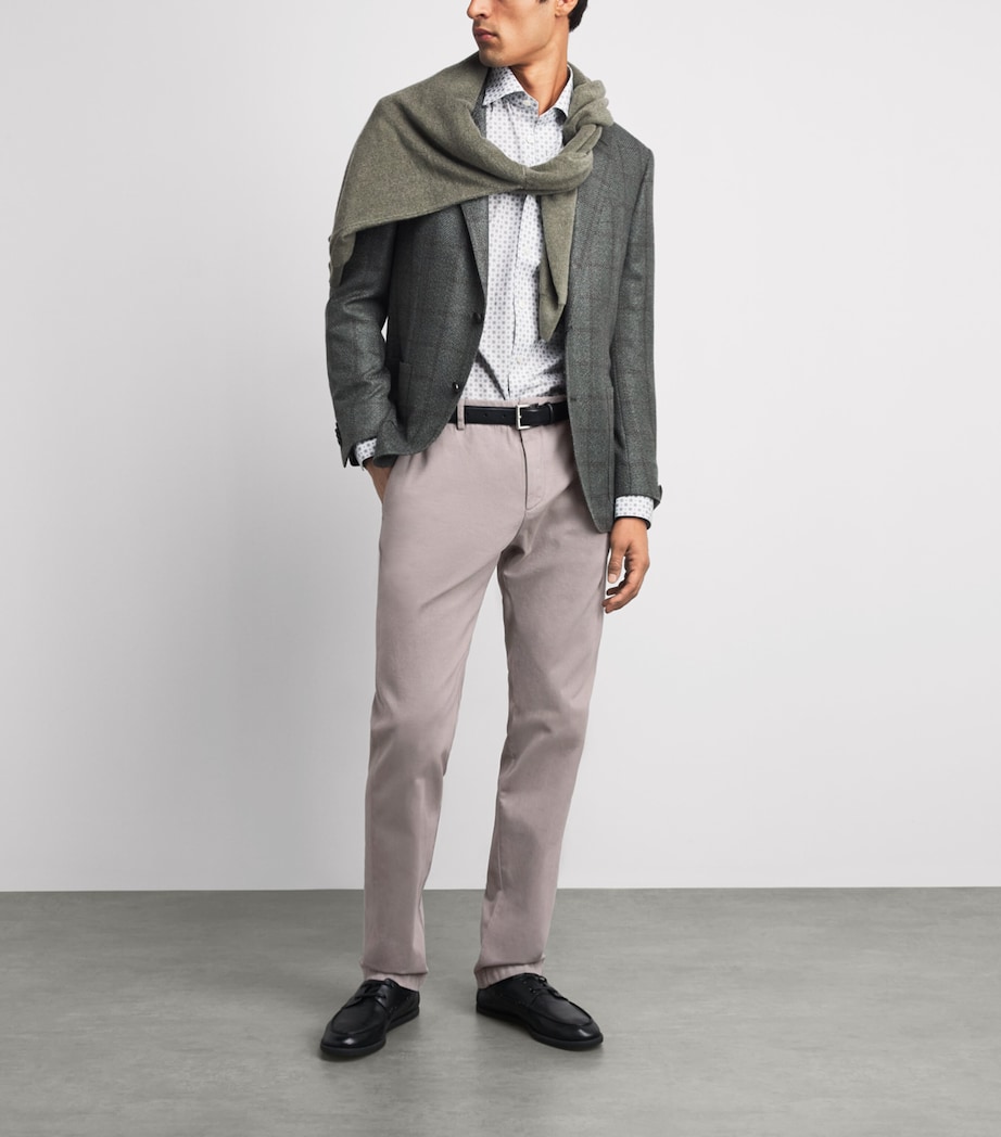 Paul & Shark Mens Cotton-Cashmere Straight Chinos Fungo Image 2