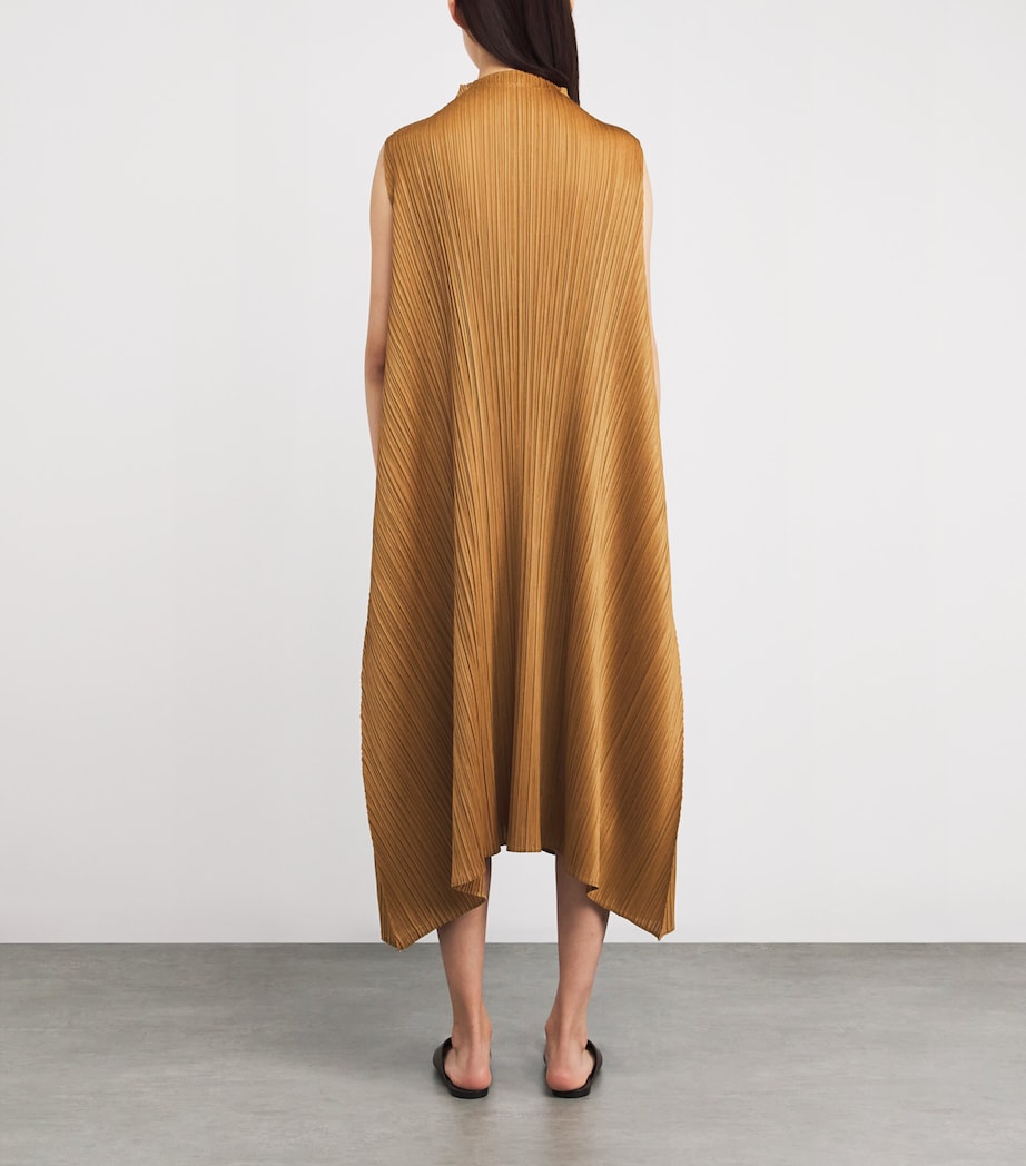 Efficient Square 2 Midi Dress CAMEL BROWN Image 3