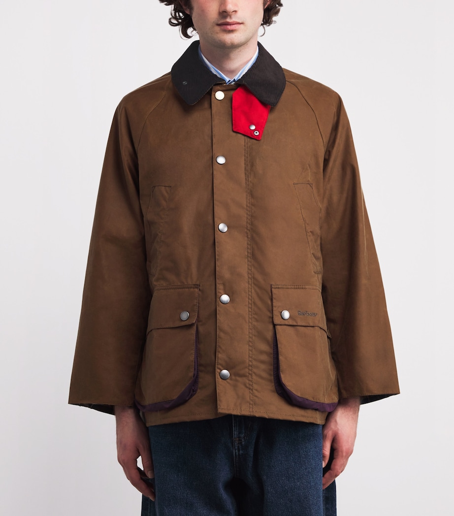 x Paul Smith Waxed Oversized Bedale Jacket TAN Image 3