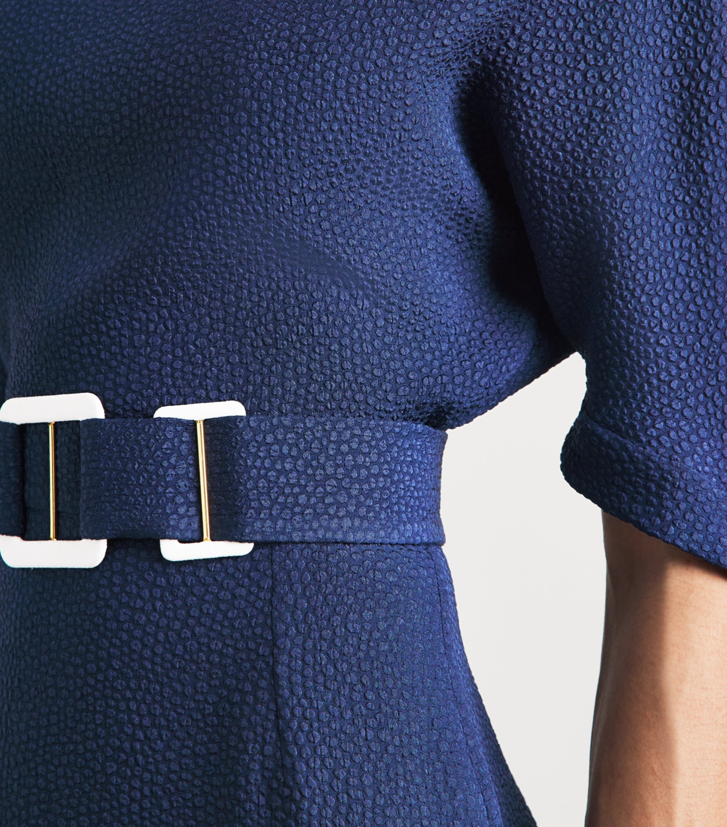 Edeline Lee Womens Belted Pedernal Midi Dress Navy Image 5