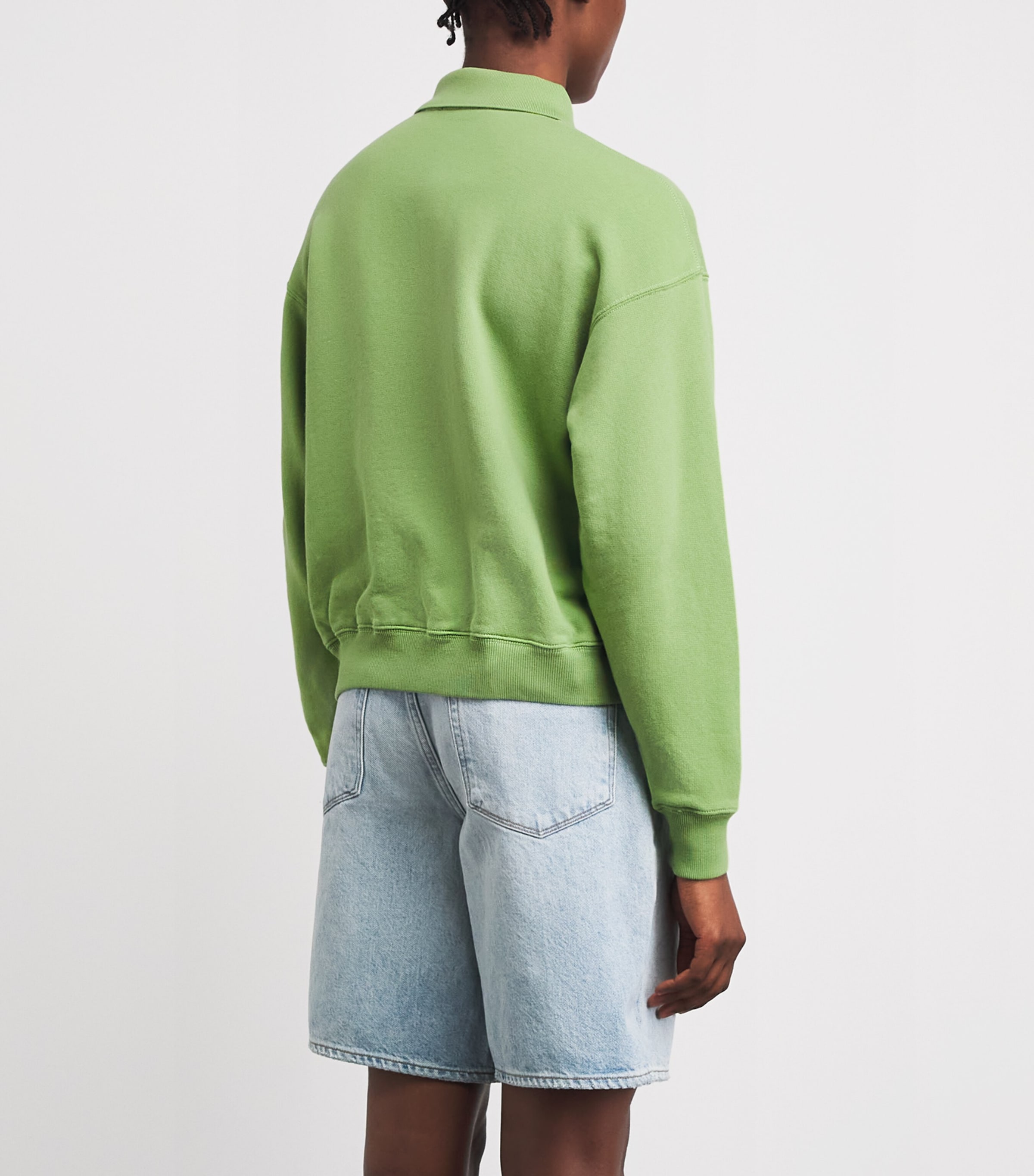 Polo Ralph Lauren Womens Cotton-Blend Polo Sweater Parakeet Green Image 5