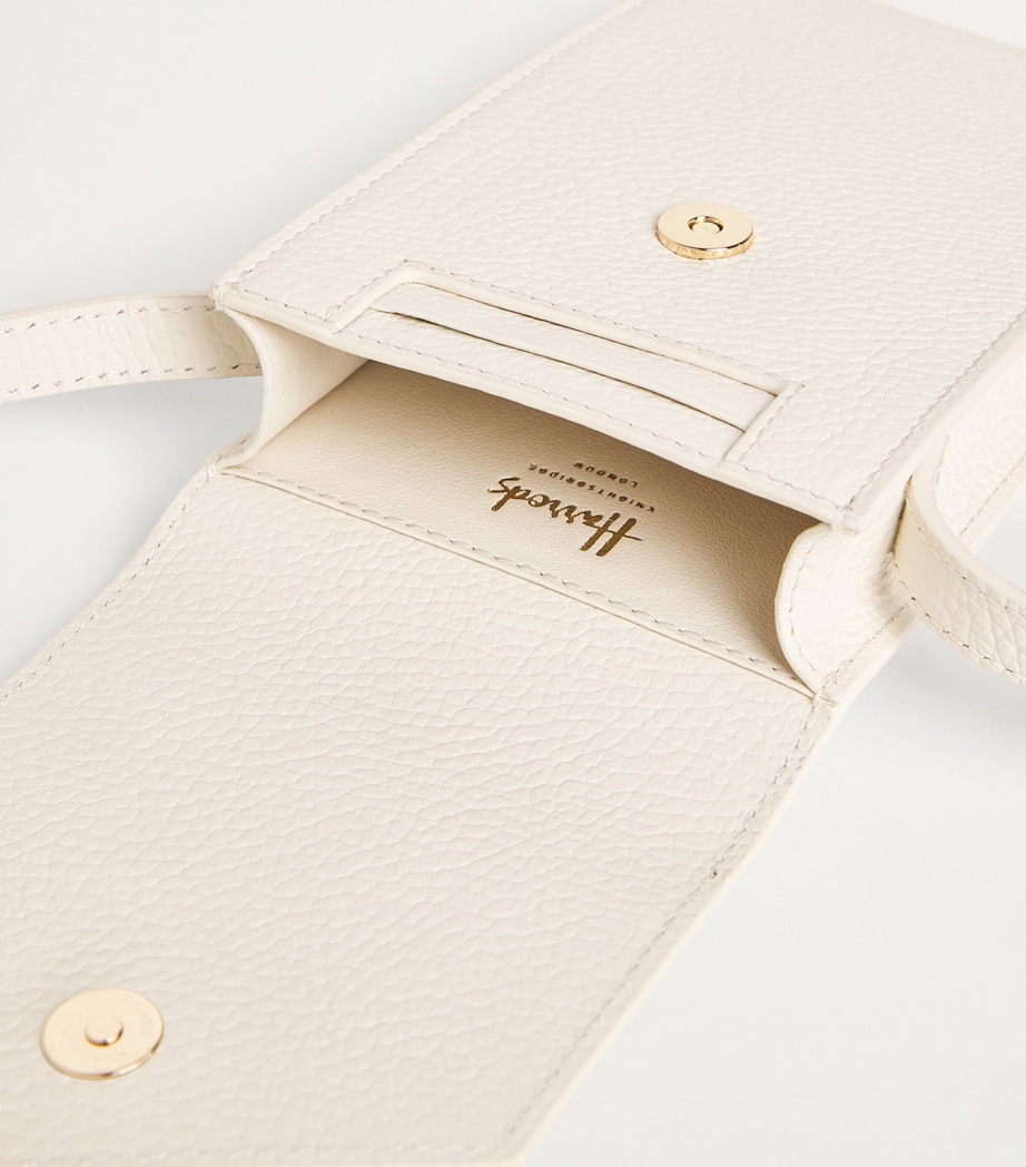 Harrods Leather Phone Pouch Birch Image 4
