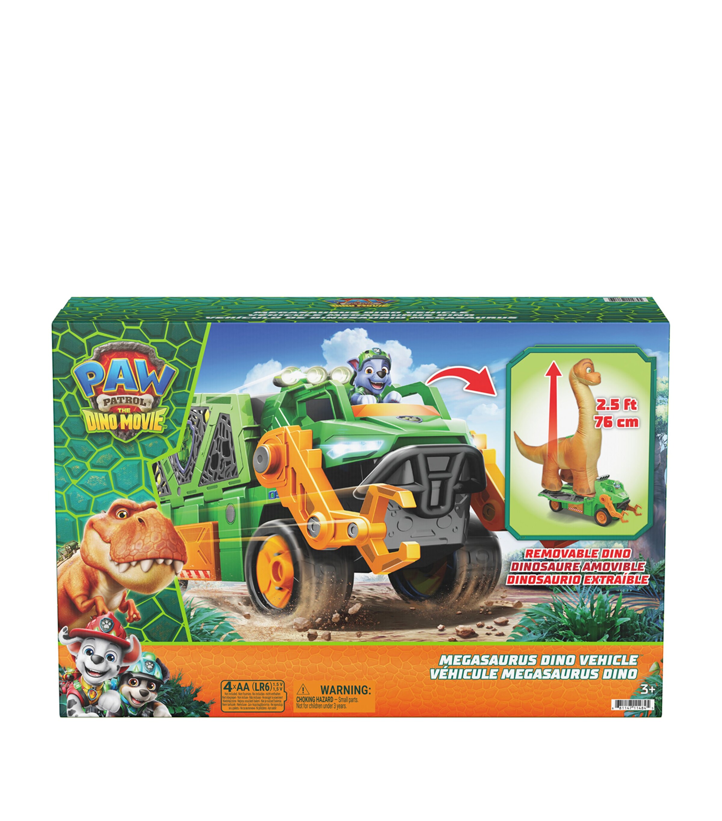 PAW Patrol PAW Patrol: The Dino Movie, Megasaurus Dino Vehicle Image 2