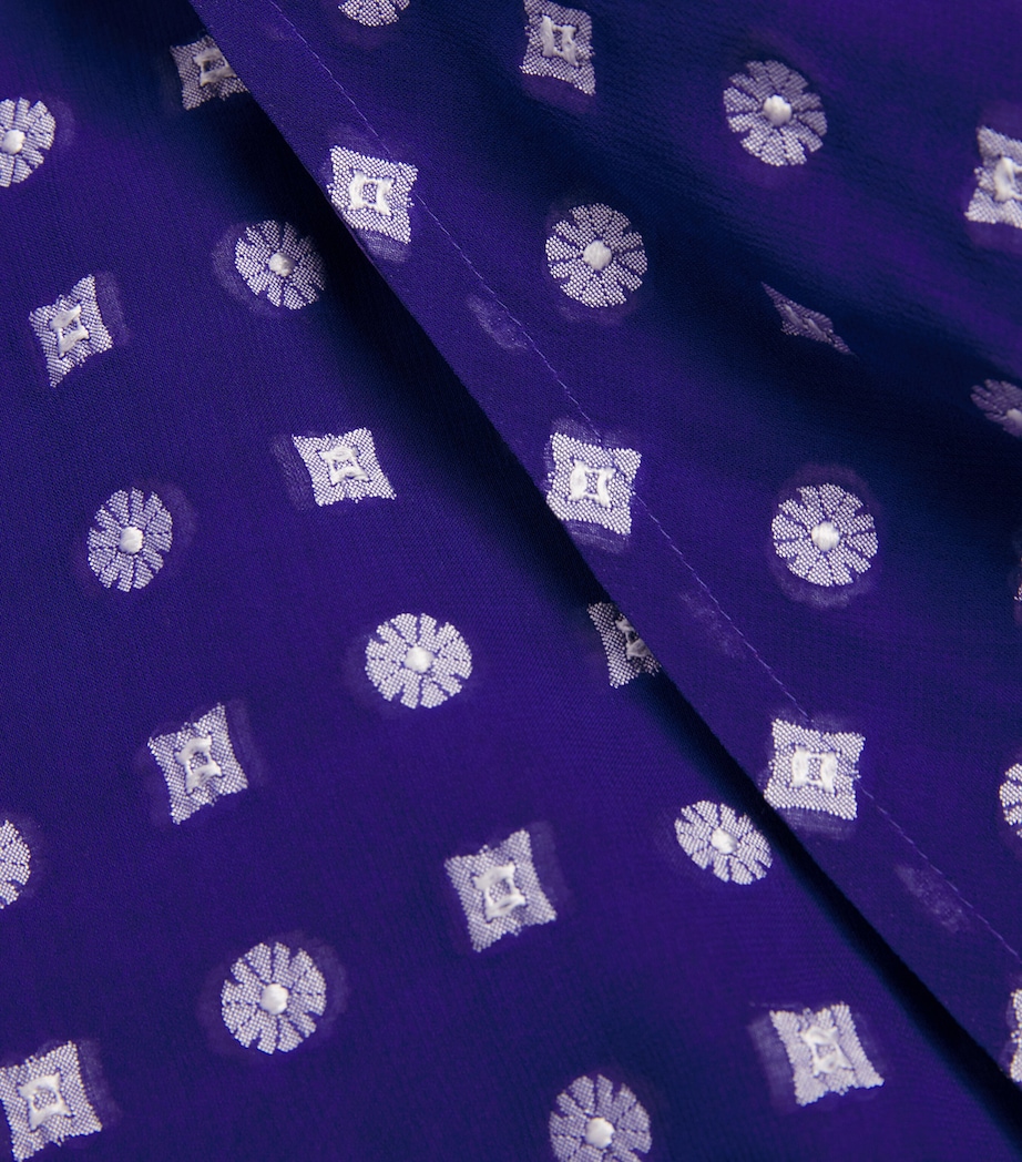 Jacquard Midi Dress 437BALLPNT INK DITSY Image 5