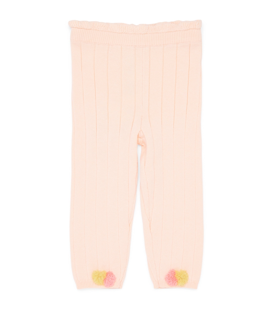 Louise Misha Cotton Ribbed Moldavia Leggings (3-24 Months) Blush Image 1