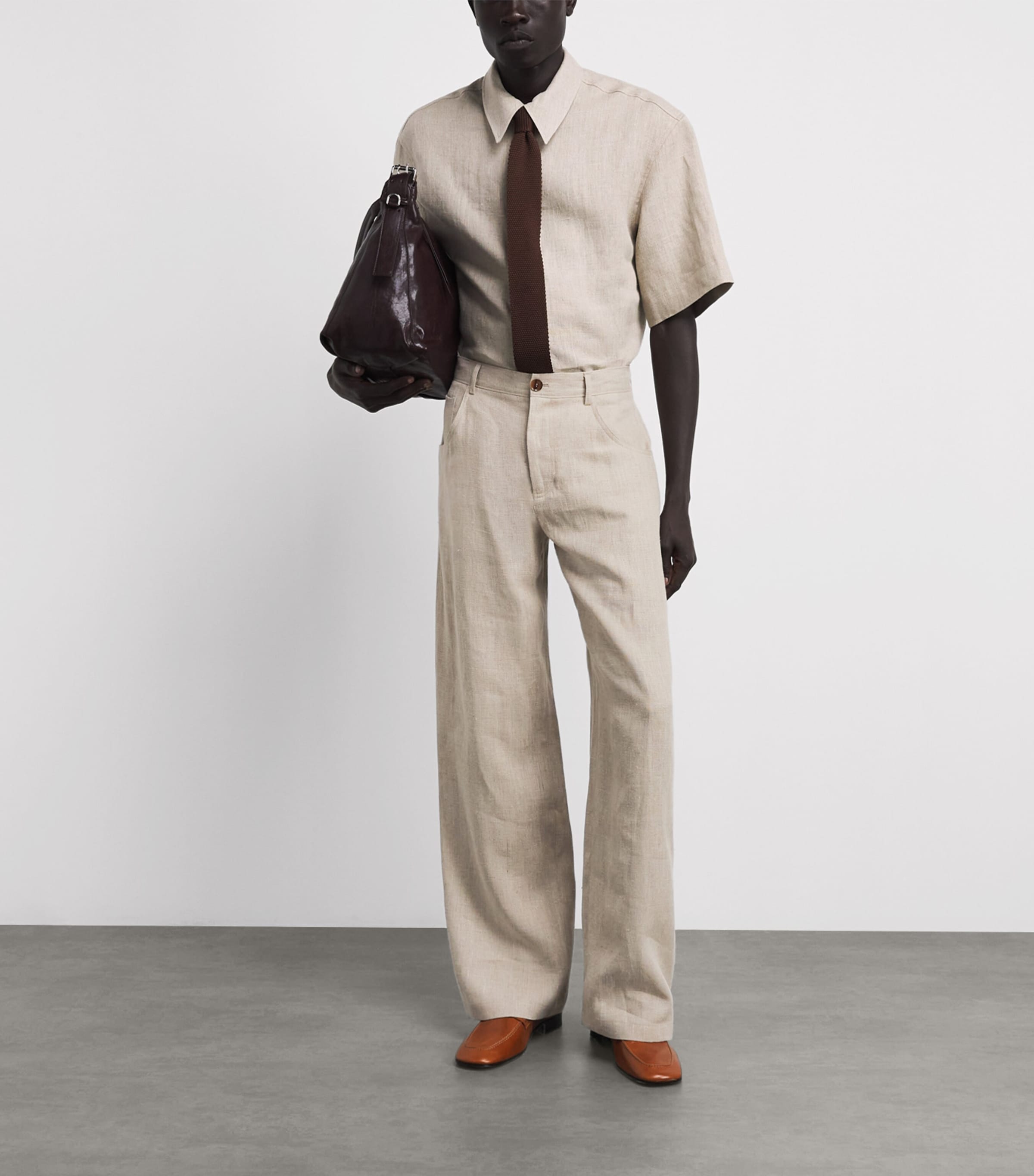 Sefr セファー 26SS Arno Trouser サイズM Séfr Beige Linen Arno Tailored Trousers | Harrods US
