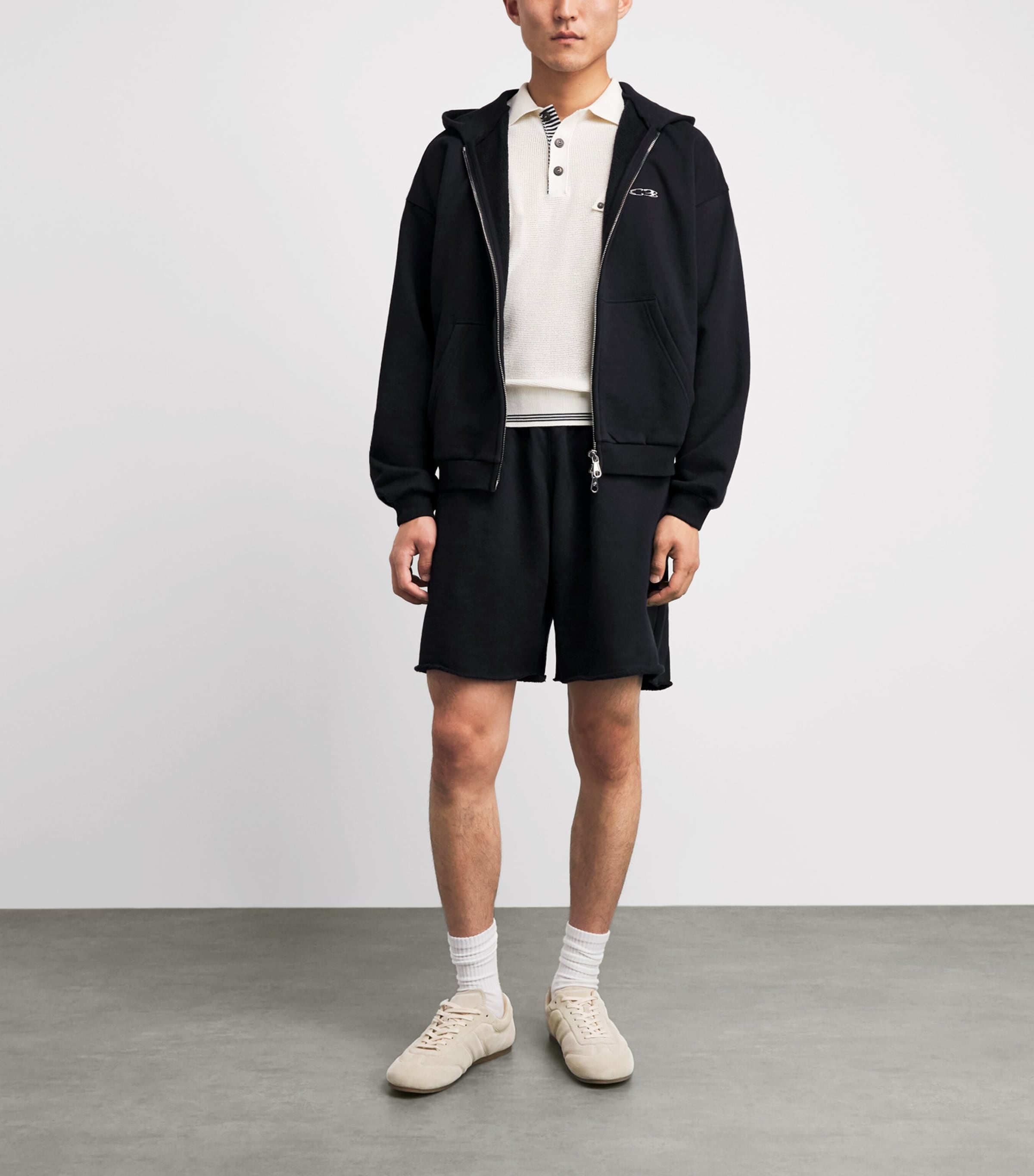 Cole Buxton Mens Cotton Surf Hoodie Vintage Navy Image 2
