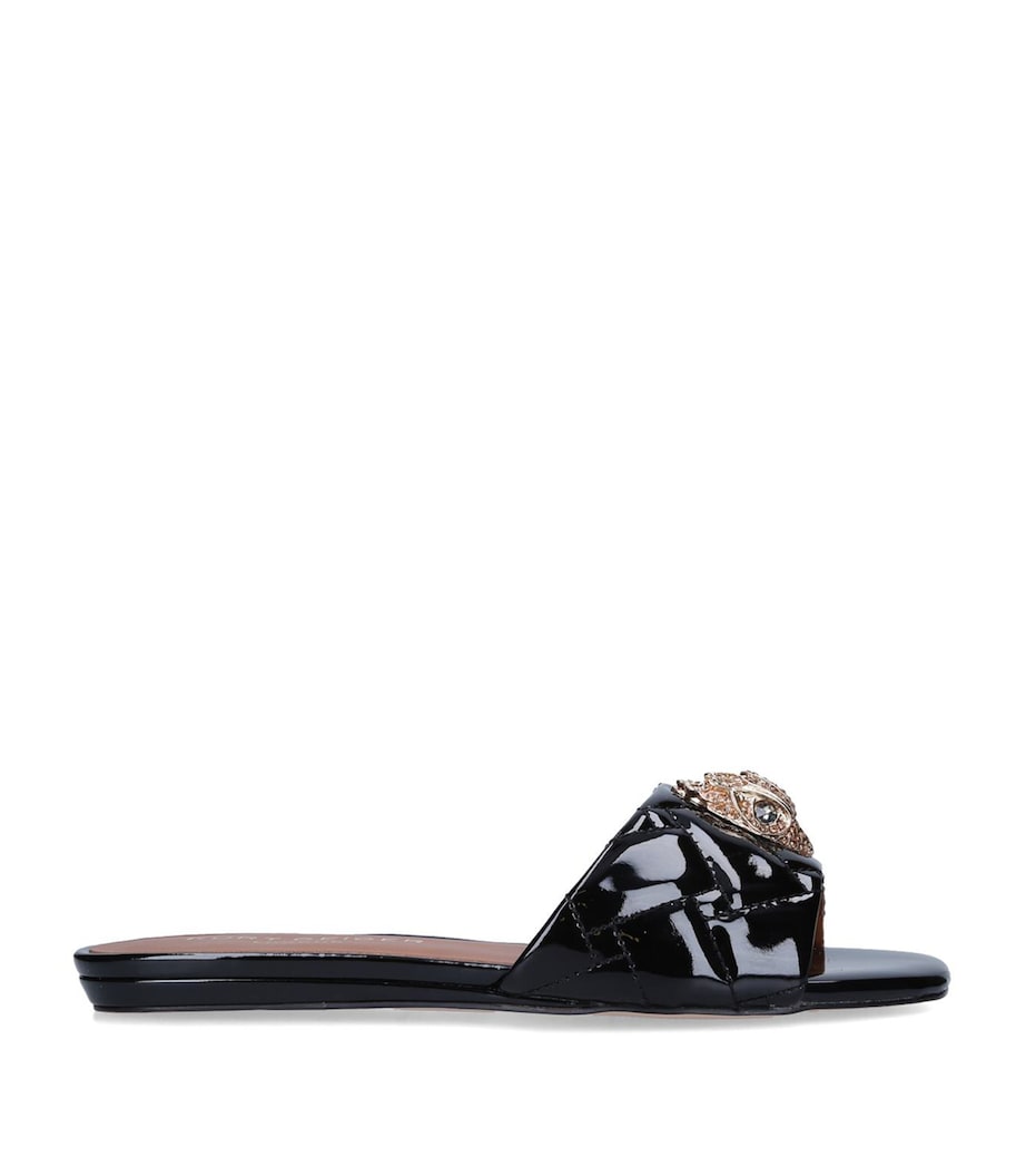 Patent Kensington Flat Sandals BLACK Image 3