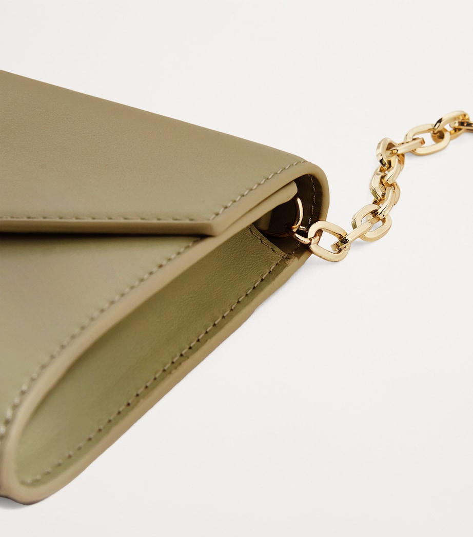 Leather Chain Wallet OLIVE Image 6