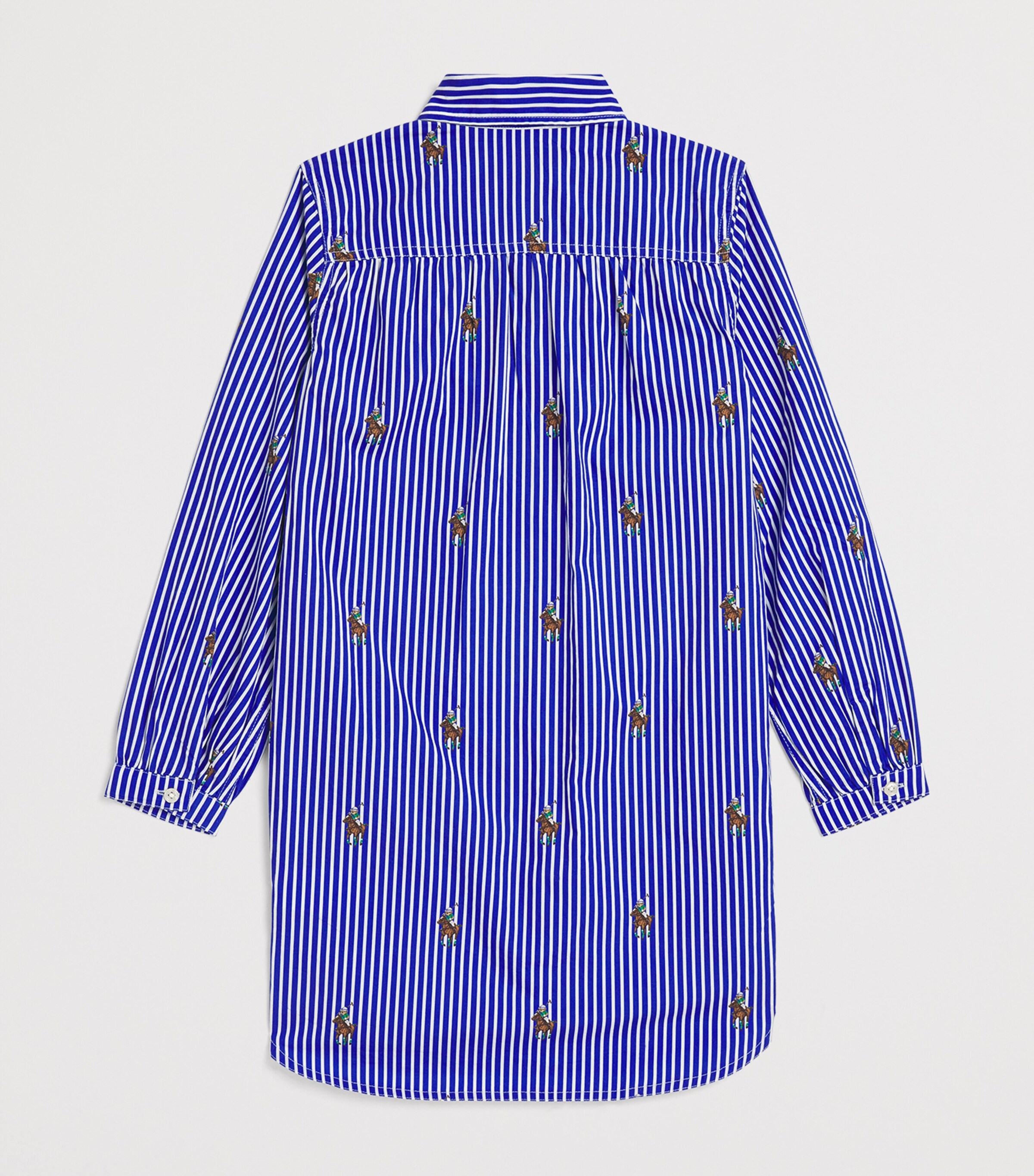 Cotton Stripe Shirt Dress (7-16 Years) MULTI Image 2