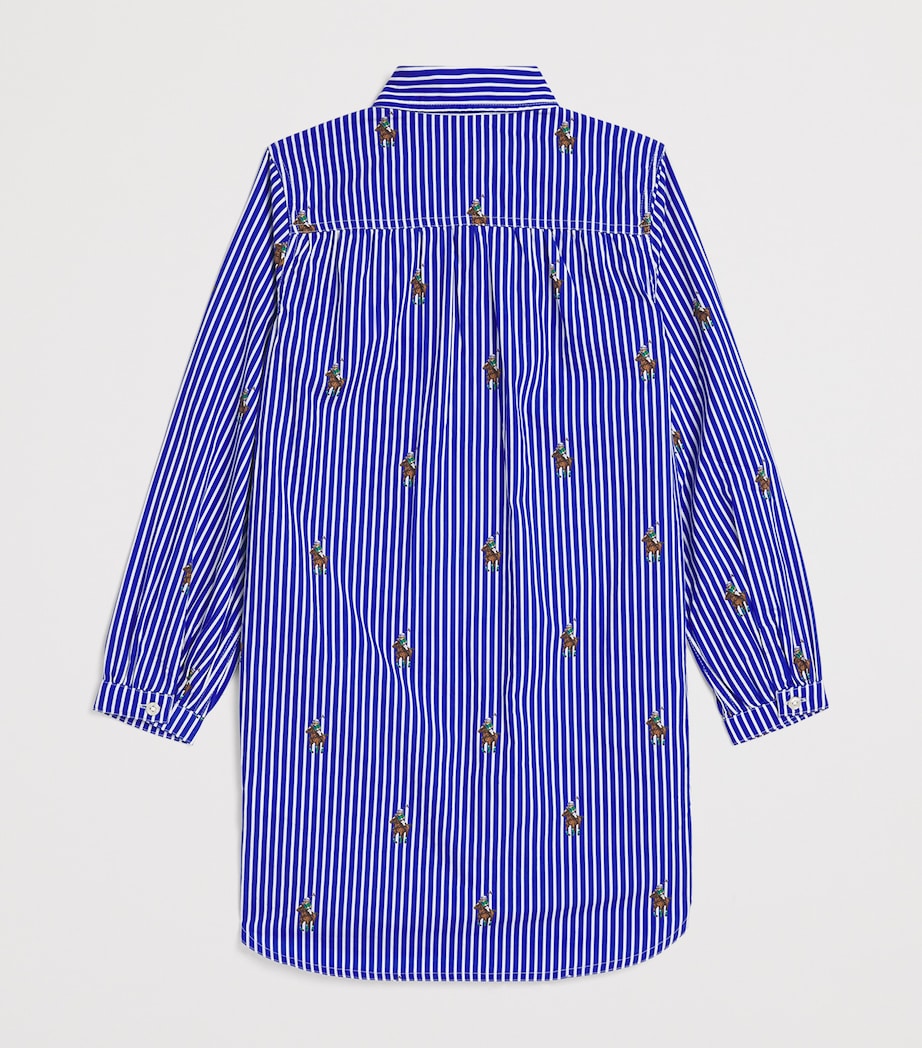Cotton Stripe Shirt Dress (7-16 Years) MULTI Image 2