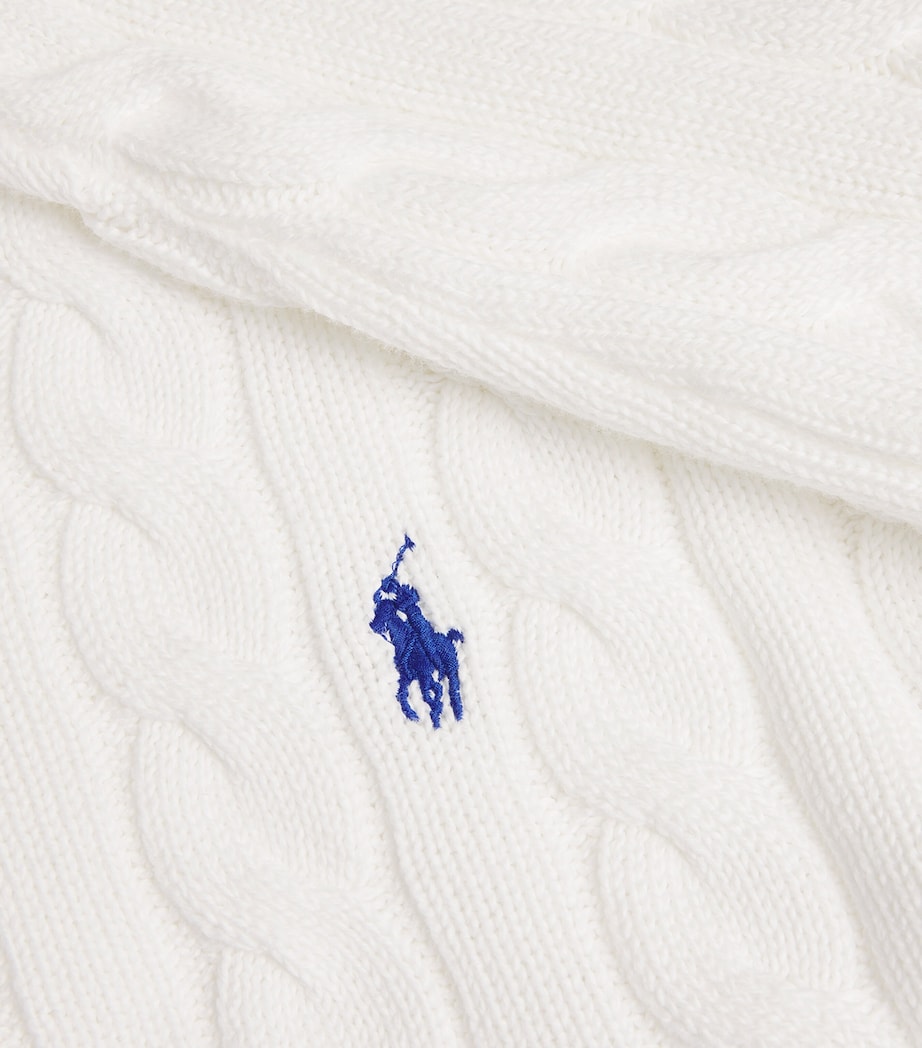 Cotton Cable-Knit Sweater WHITE Image 5