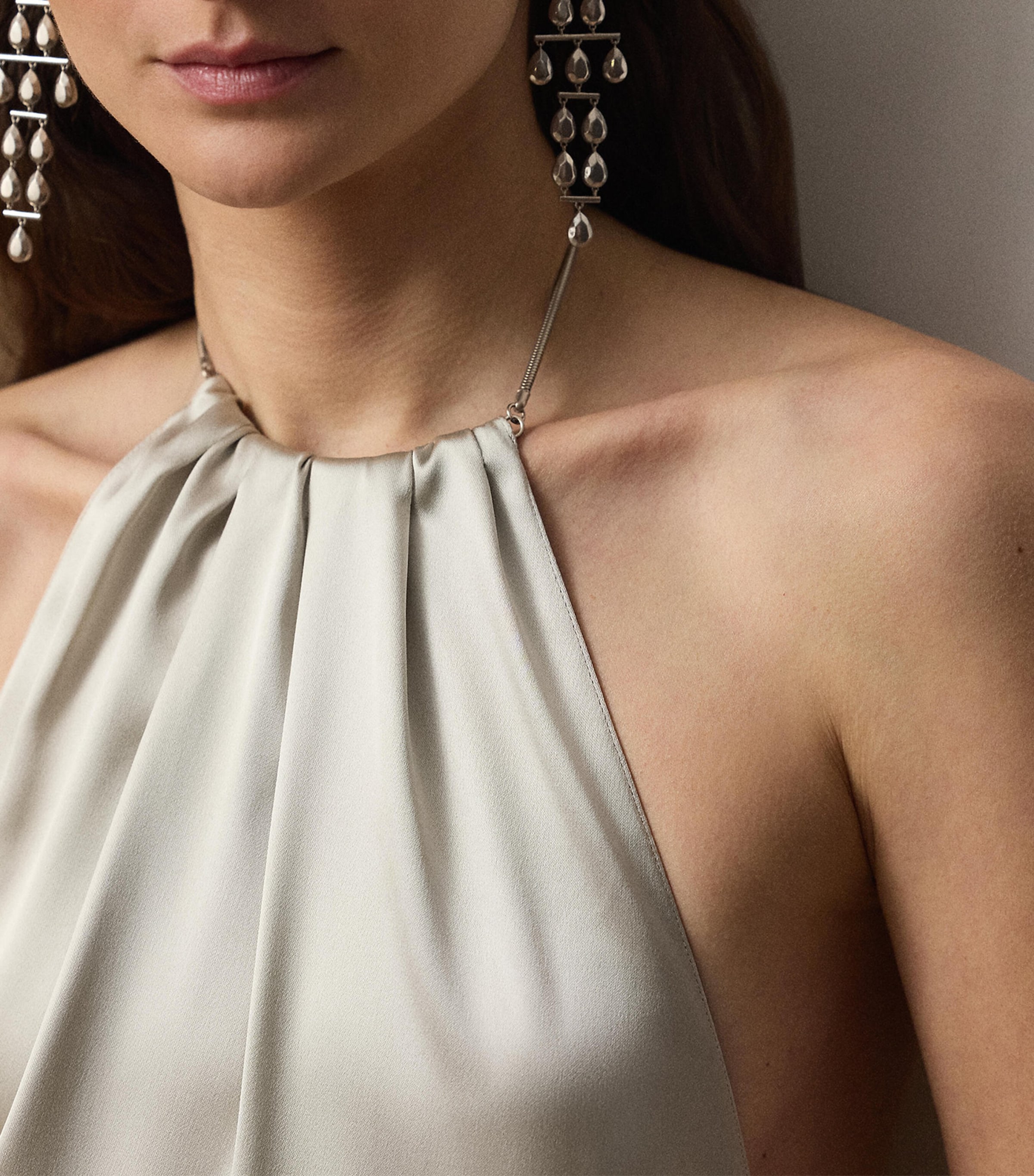 Stretch-Satin Corra Maxi Dress MIST Image 4