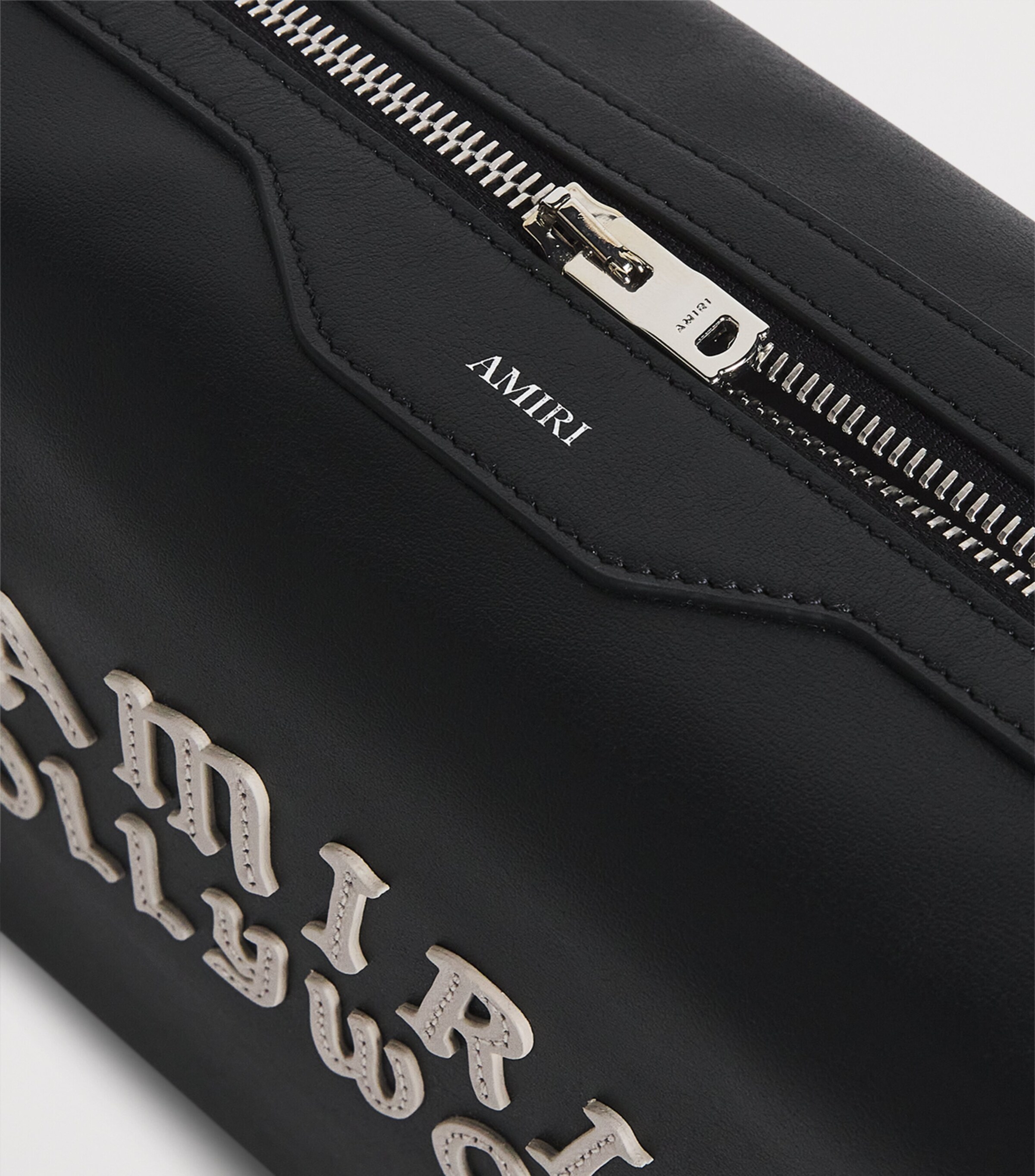 AMIRI Leather Hollywood Make-Up Bag Black Image 3