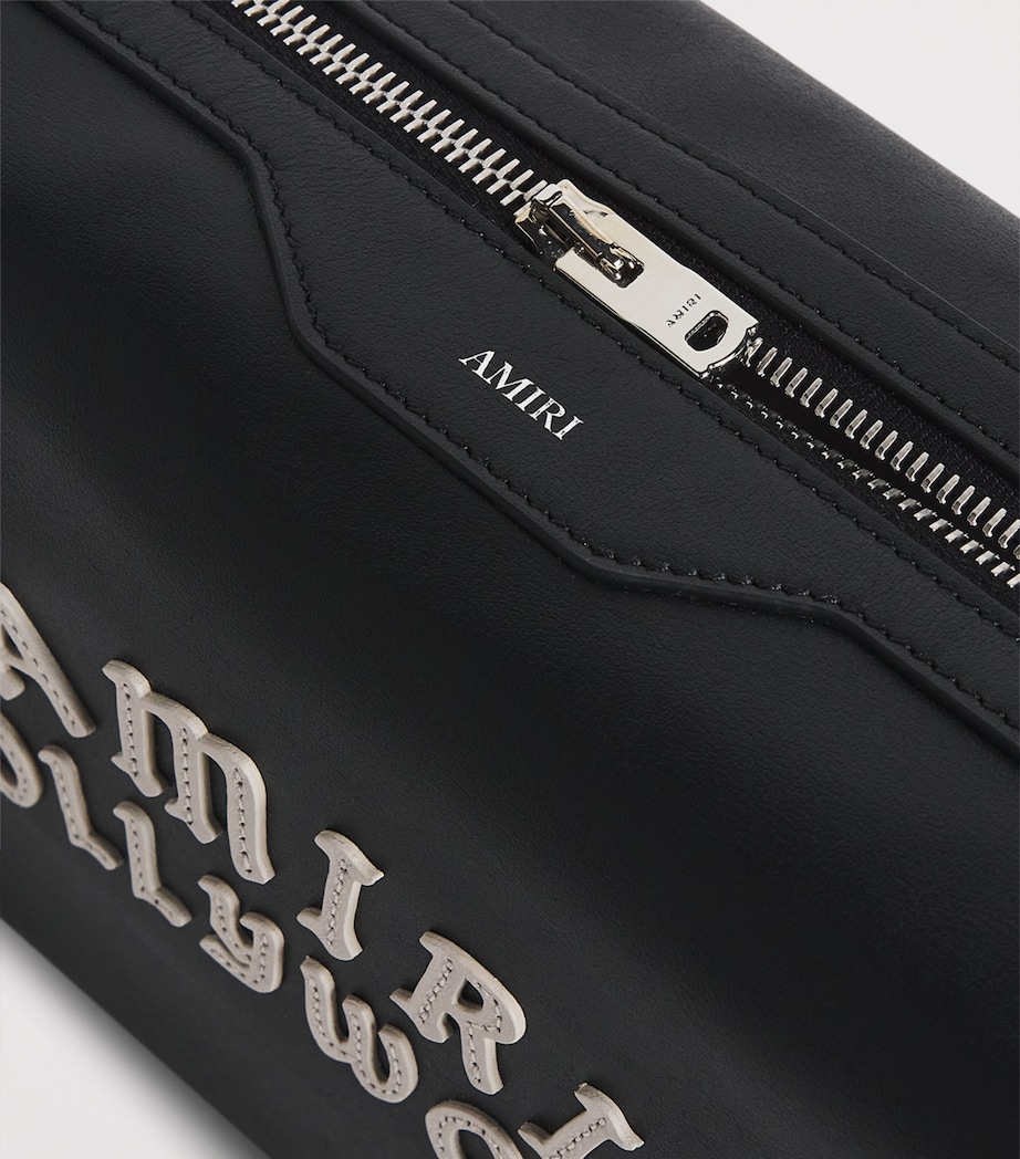 Leather Hollywood Make-Up Bag BLACK Image 3