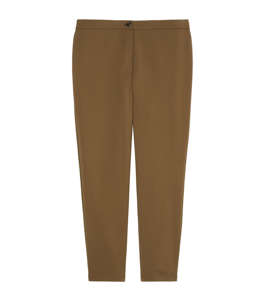 Marina Rinaldi Womens Canvas Slim Trousers Kaki Image 1