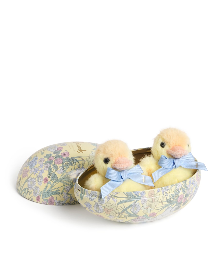 Plush Chicks in a Tin Egg YELLOW Image 1
