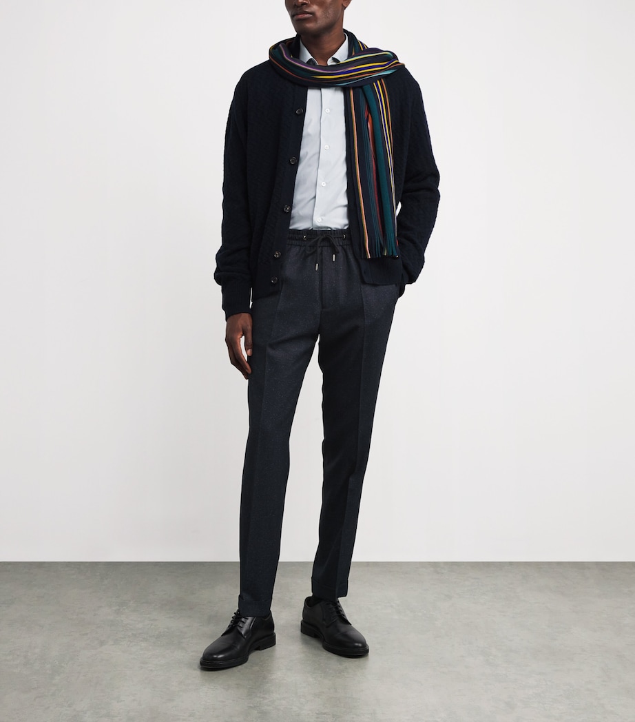 Wool Drawstring Trousers 47_NAVY Image 2